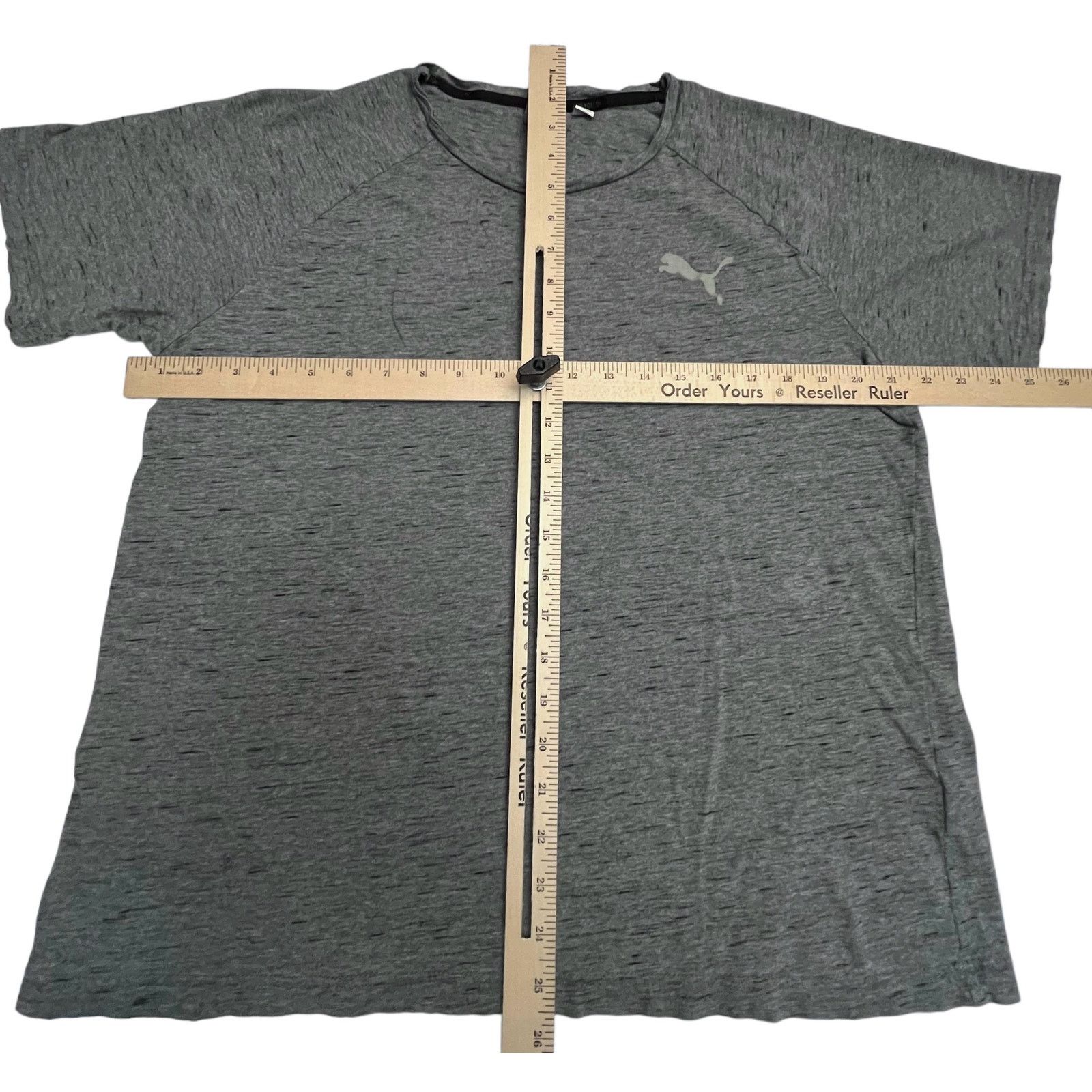 Puma Puma Shirt Mens Large Gray Short Sleeve Tee Workout Size US L / EU 52-54 / 3 - 8 Thumbnail