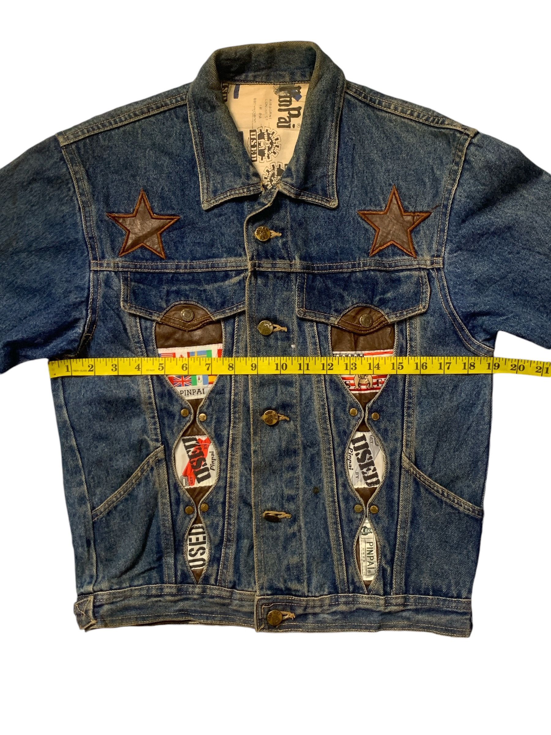 Japanese Brand Rare Design Vintage Used By Pinpai Denim Jackets Size S / US 4 / IT 40 - 8 Thumbnail