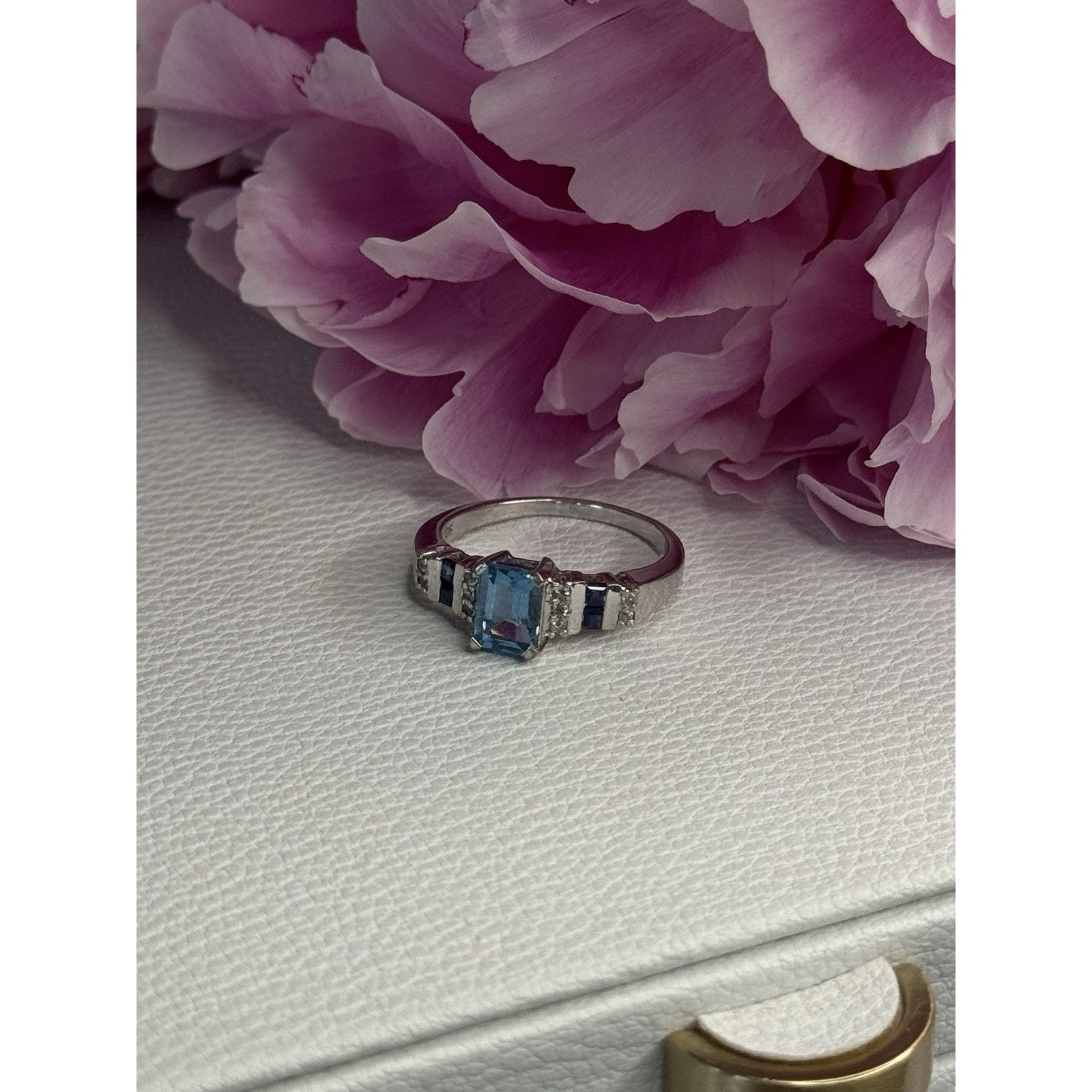 Jewelry 925 STERLING SILVER TOPAZ SAPPHIRE BERYL RING SIZE 8 Size ONE SIZE - 2 Thumbnail