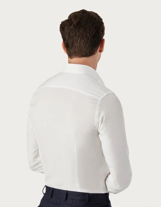 Canali Canali White Italian Cotton Shirt – Size 43/17-Made in Italy Size US XL / EU 56 / 4 - 3 Thumbnail