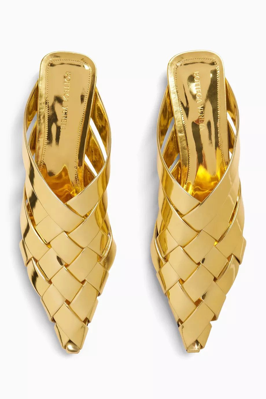 Bottega Veneta o1n1vont0325 Alfie Slippers in Gold Size US 11 / IT 41 - 5 Thumbnail