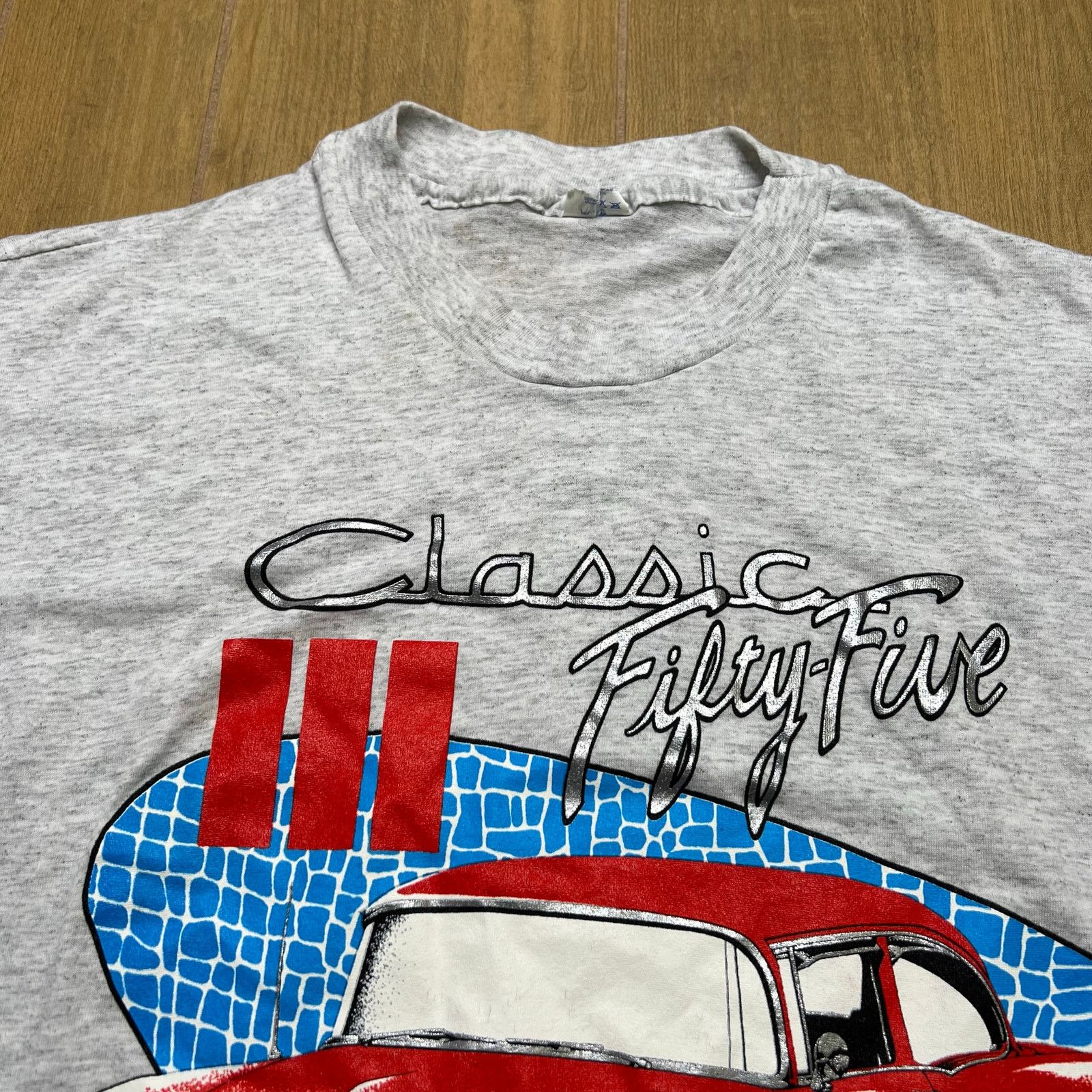 Vintage Vintage 90s Chevrolet Bel Air graphic T-shirt Men Sz M/L Size US L / EU 52-54 / 3 - 3 Thumbnail