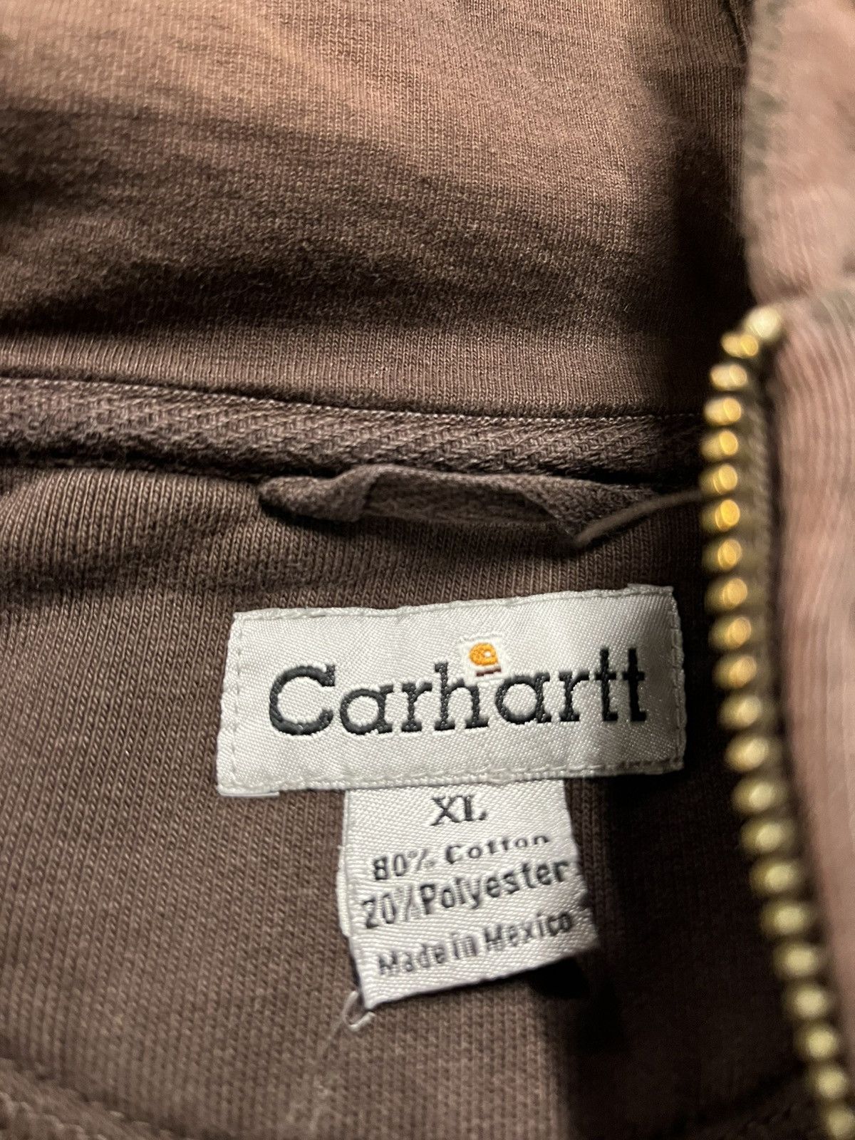 Carhartt × Vintage Carhartt mocha brown earth tone sun faded distressed zip up Size US XL / EU 56 / 4 - 10 Thumbnail