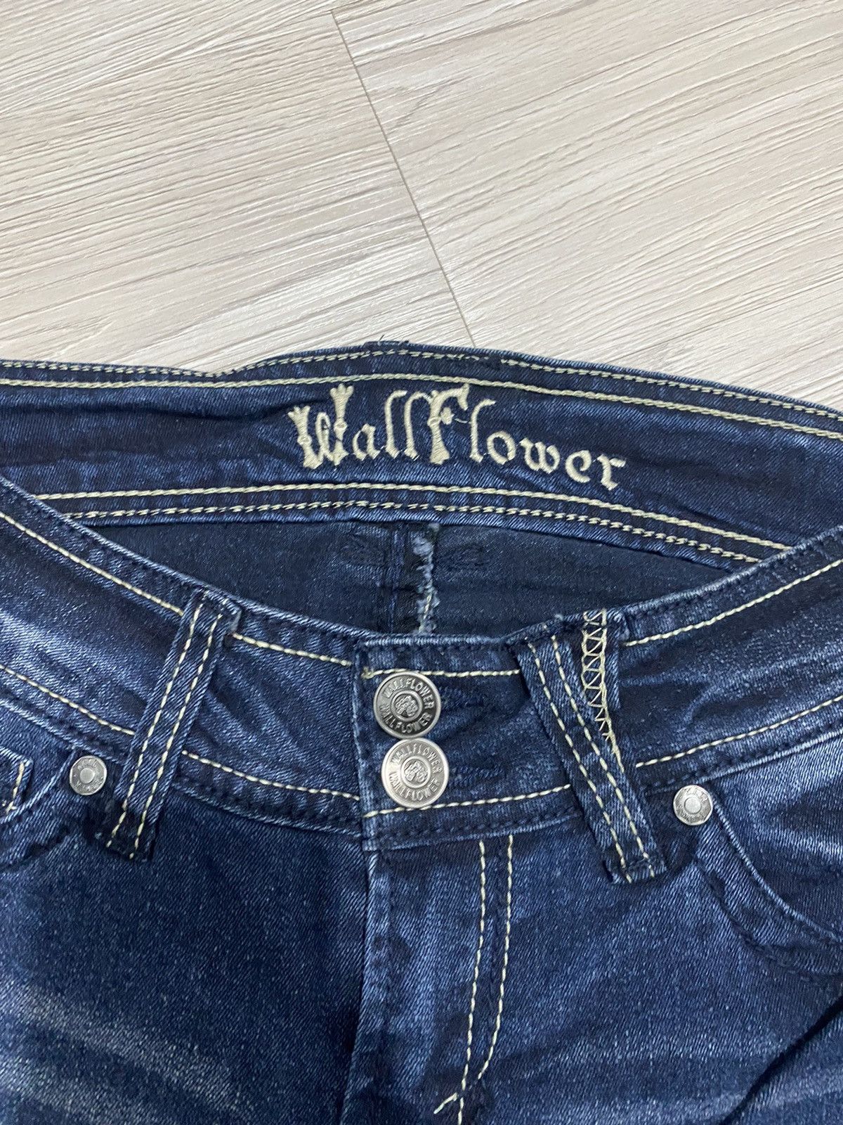 If Six Was Nine × Japanese Brand × KMRii 2000s Mud wash wallflower flare ifsixwasnine jeans Size US 29 - 4 Thumbnail
