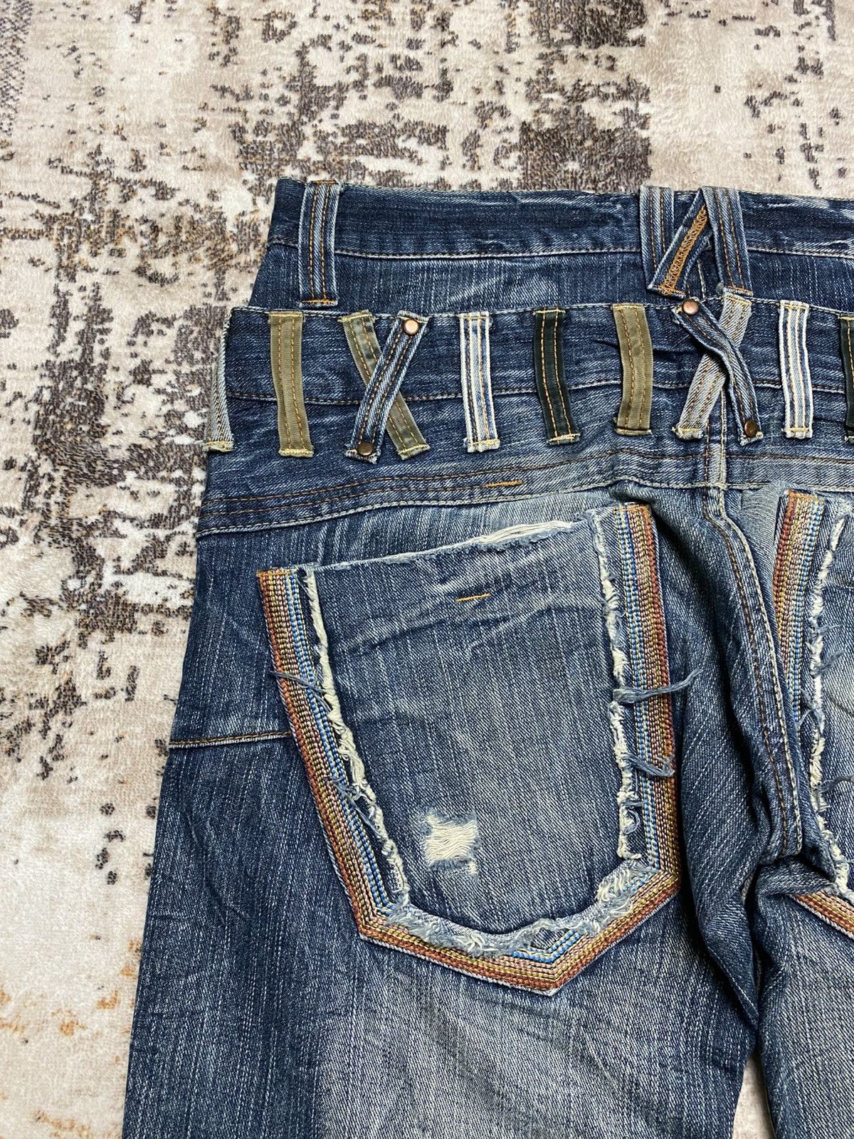 If Six Was Nine 💥Rare Double Waist Handcraft Jeans💥 Size US 31 - 9 Thumbnail