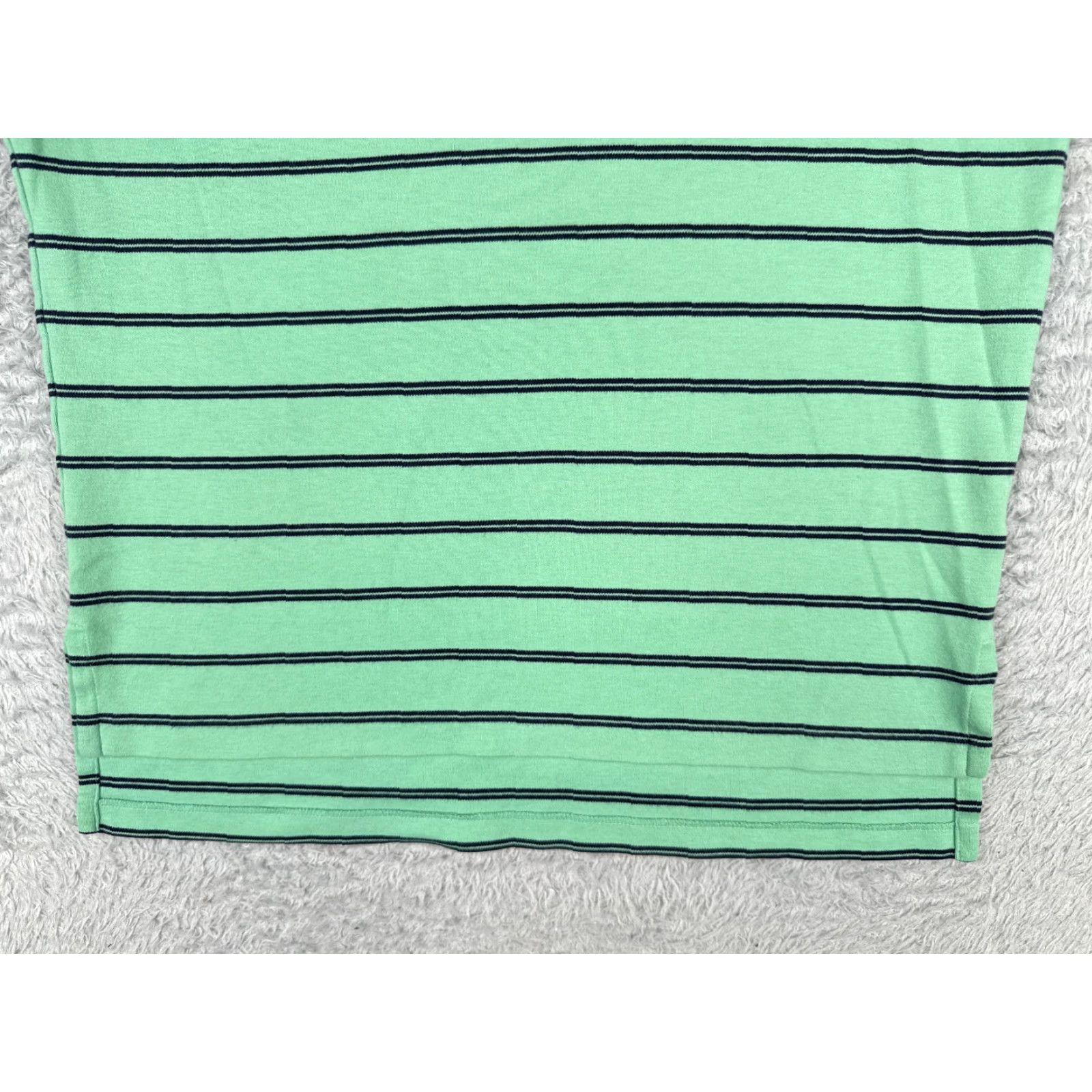Ralph Lauren VINTAGE Ralph Lauren Polo Shirt Adult Medium Green Stripe 100% Cotton Jersey Short Sleeve Mens Polo Shirt, Green, Striped, 90s Theme Size US M / EU 48-50 / 2 - 5 Thumbnail