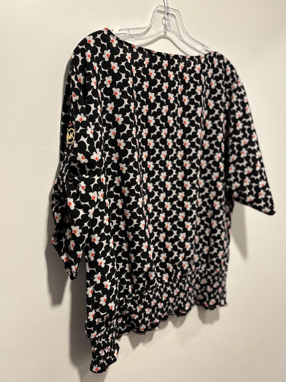 Michael Kors Michael Kors Black Floral Puff Sleeve Blouse Large Size L / US 10 / IT 46 - 6 Thumbnail
