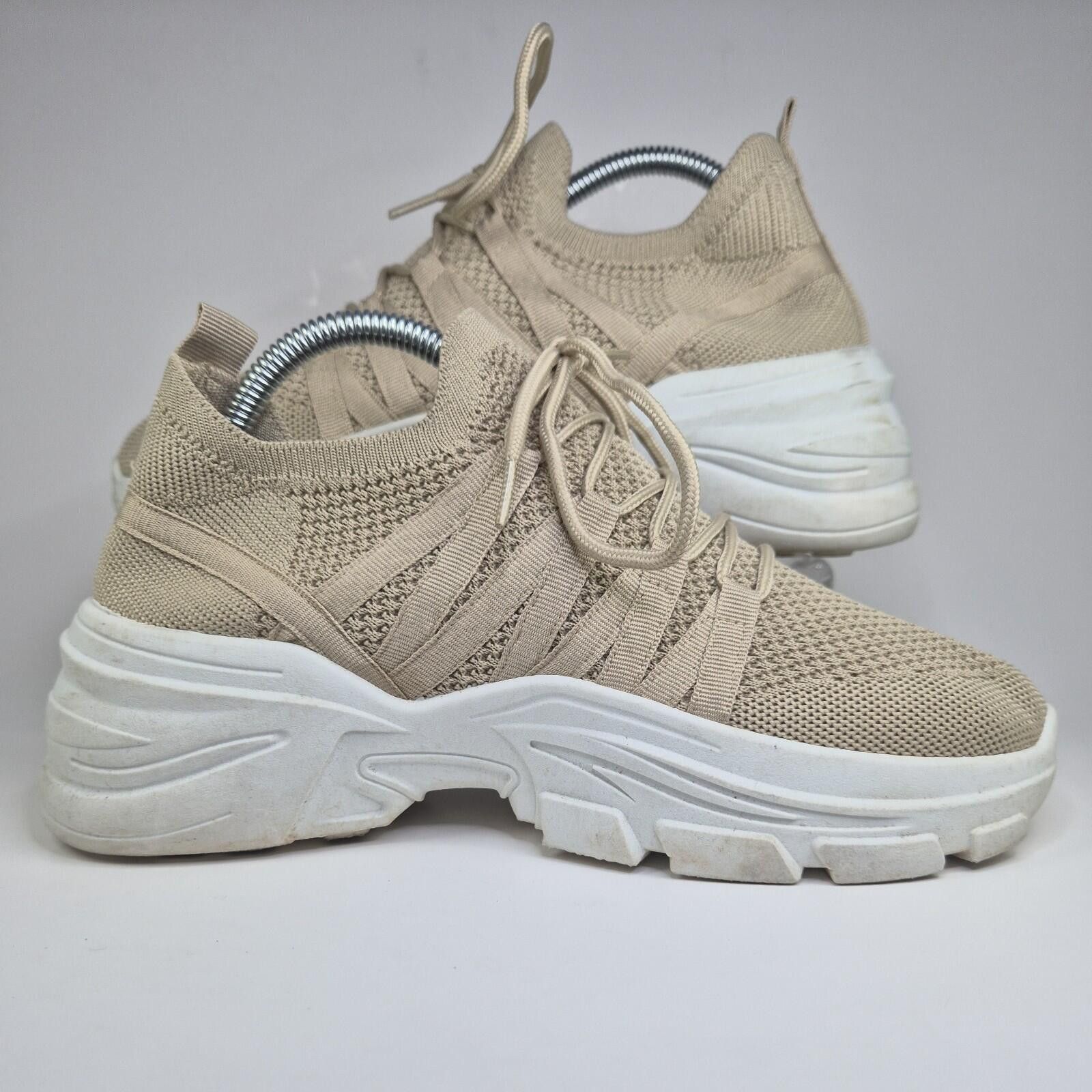 Other Platform Women’s Casual Running Mesh Size 8, Beige Y2K Vibes Size US 8 / IT 38 - 3 Thumbnail
