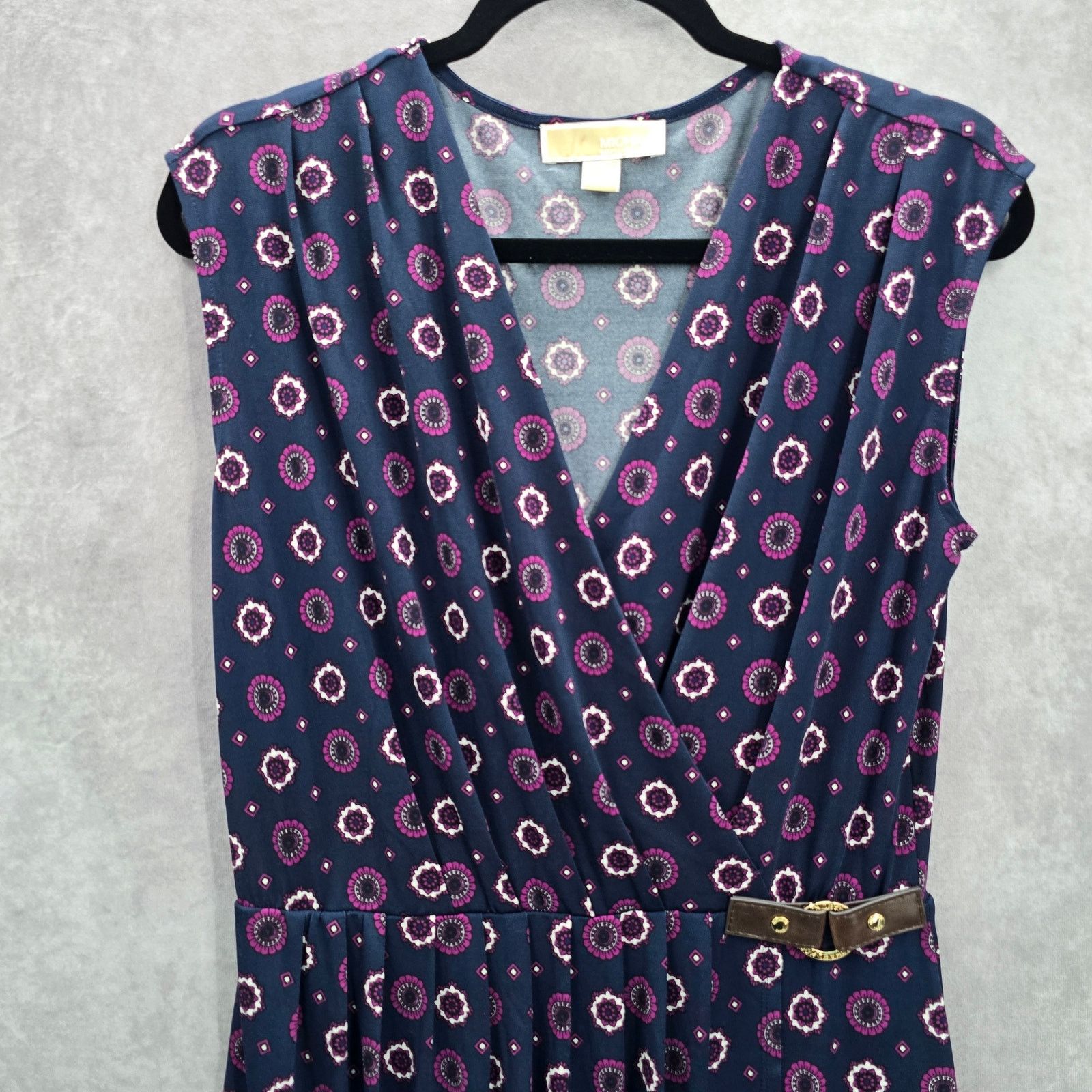 Michael Kors Michael Kors Purple Wrap Floral Sleeveless Buckle Medium Size M / US 6-8 / IT 42-44 - 3 Thumbnail