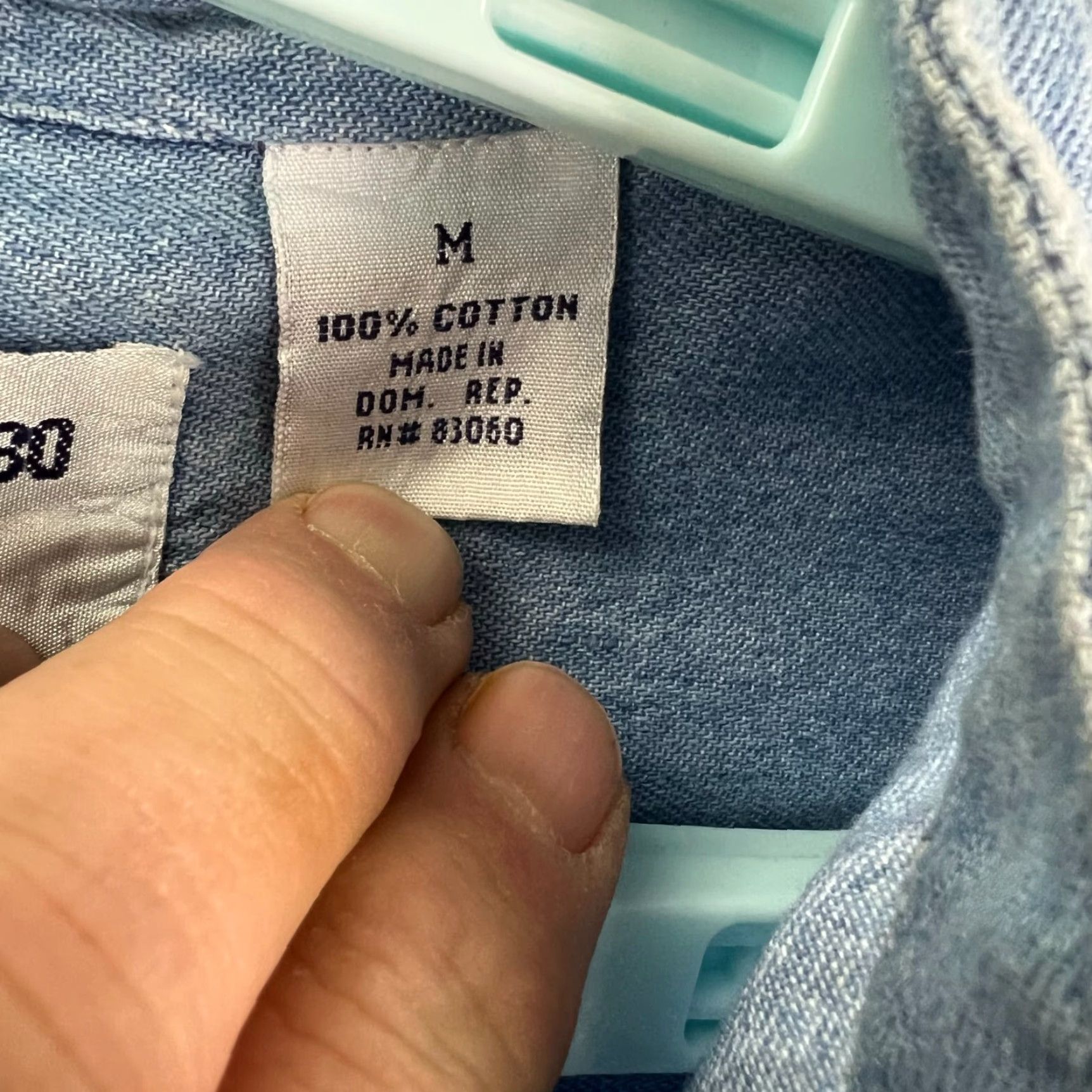 Denime Interstate 80 Denim Button-Up Shirt Men's Medium Blue Graphic Jesus Print Casual Regular Fit Size US M / EU 48-50 / 2 - 7 Thumbnail