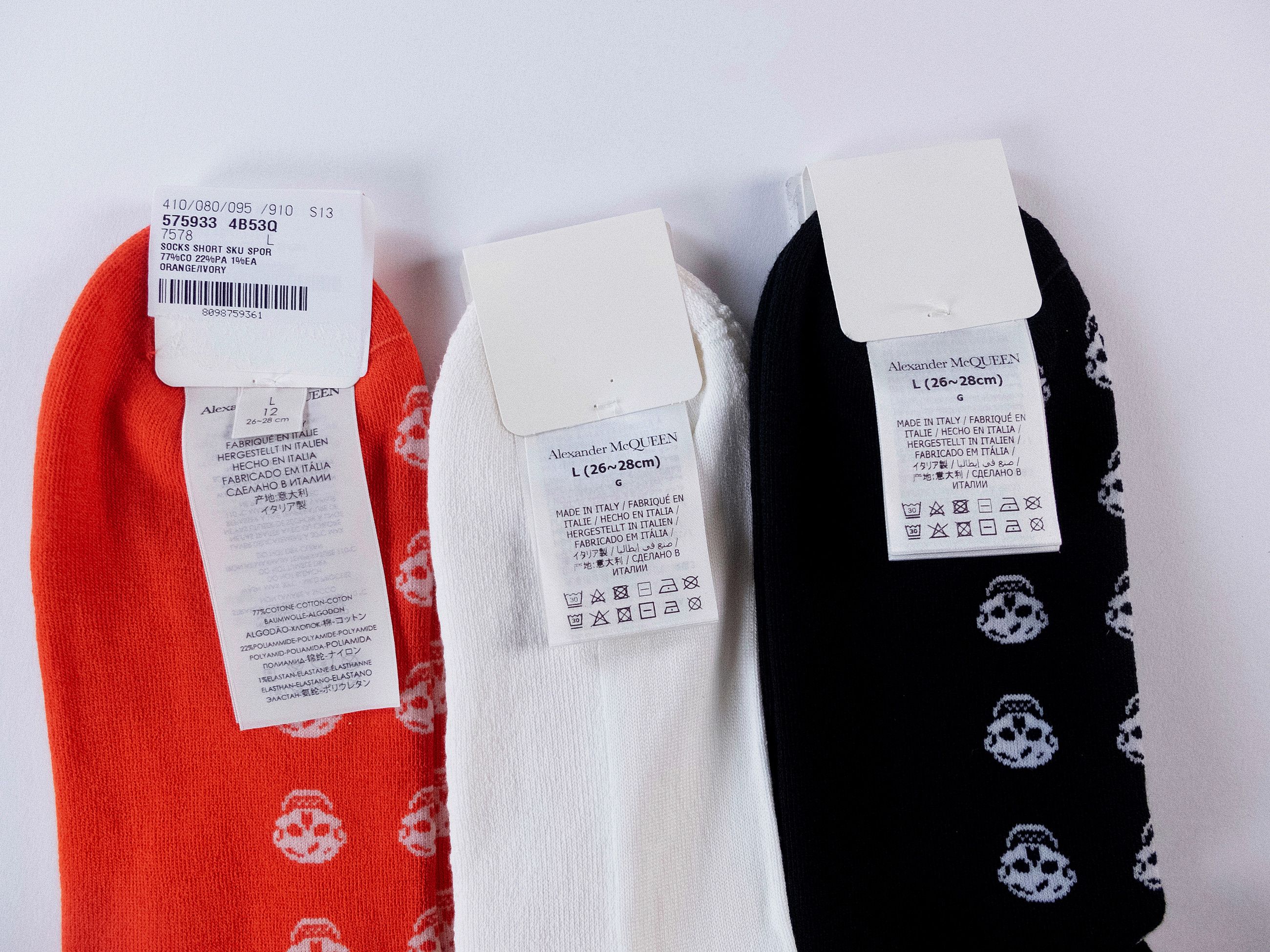 Alexander McQueen 3 pairs ALEXANDER MCQUEEN cotton crew socks Medium q Size ONE SIZE - 3 Thumbnail
