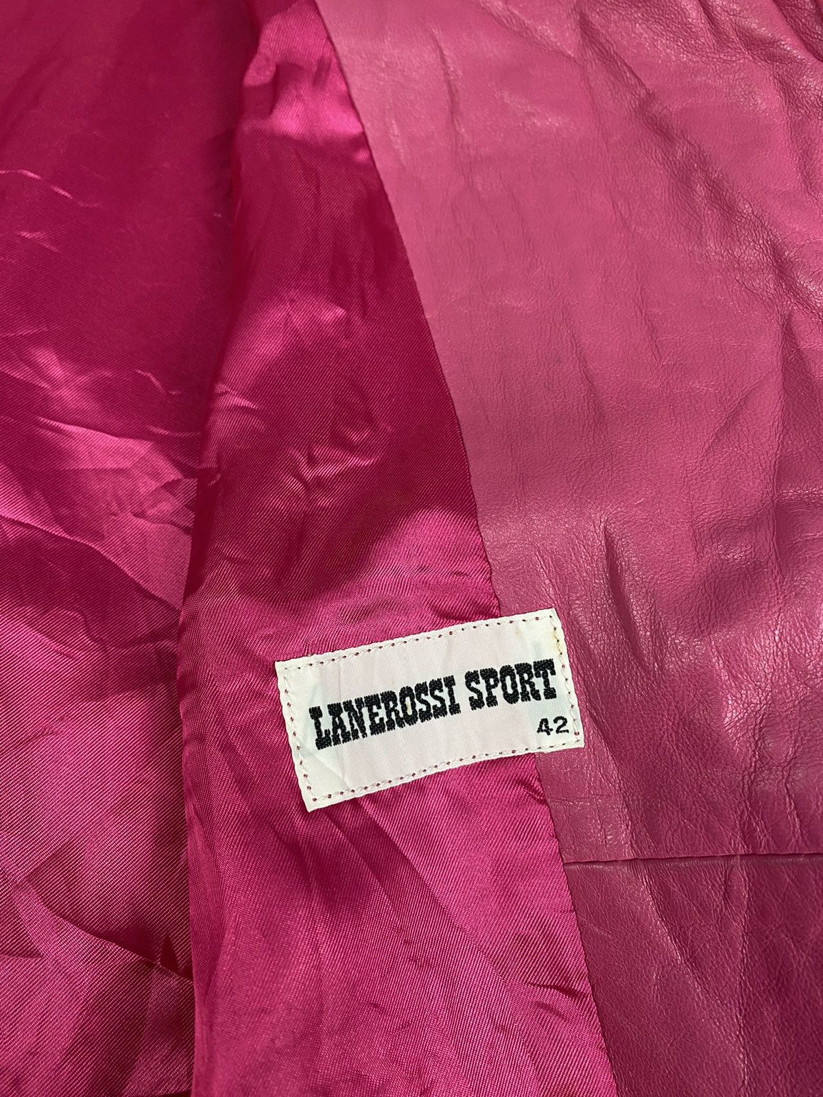 Japanese Brand × Leather × Vintage Lanerossi Sport Leather Jacket Size XXL / US 16-18 / IT 52-54 - 11 Thumbnail