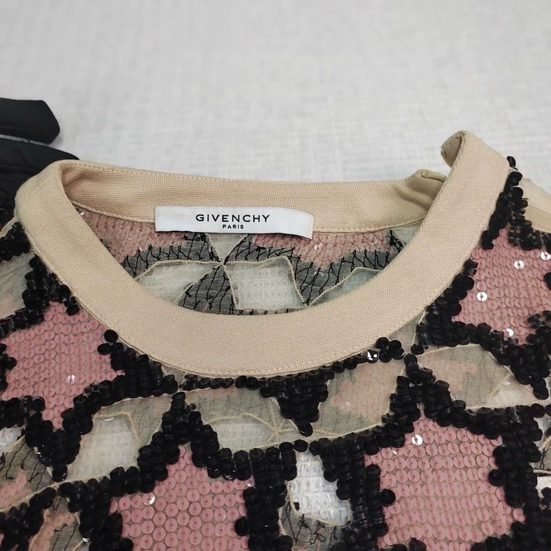 Givenchy Givenchy Size40 00090 Sequin Cut-Out Short Sleeve Size 40 Size US M / EU 48-50 / 2 - 5 Thumbnail
