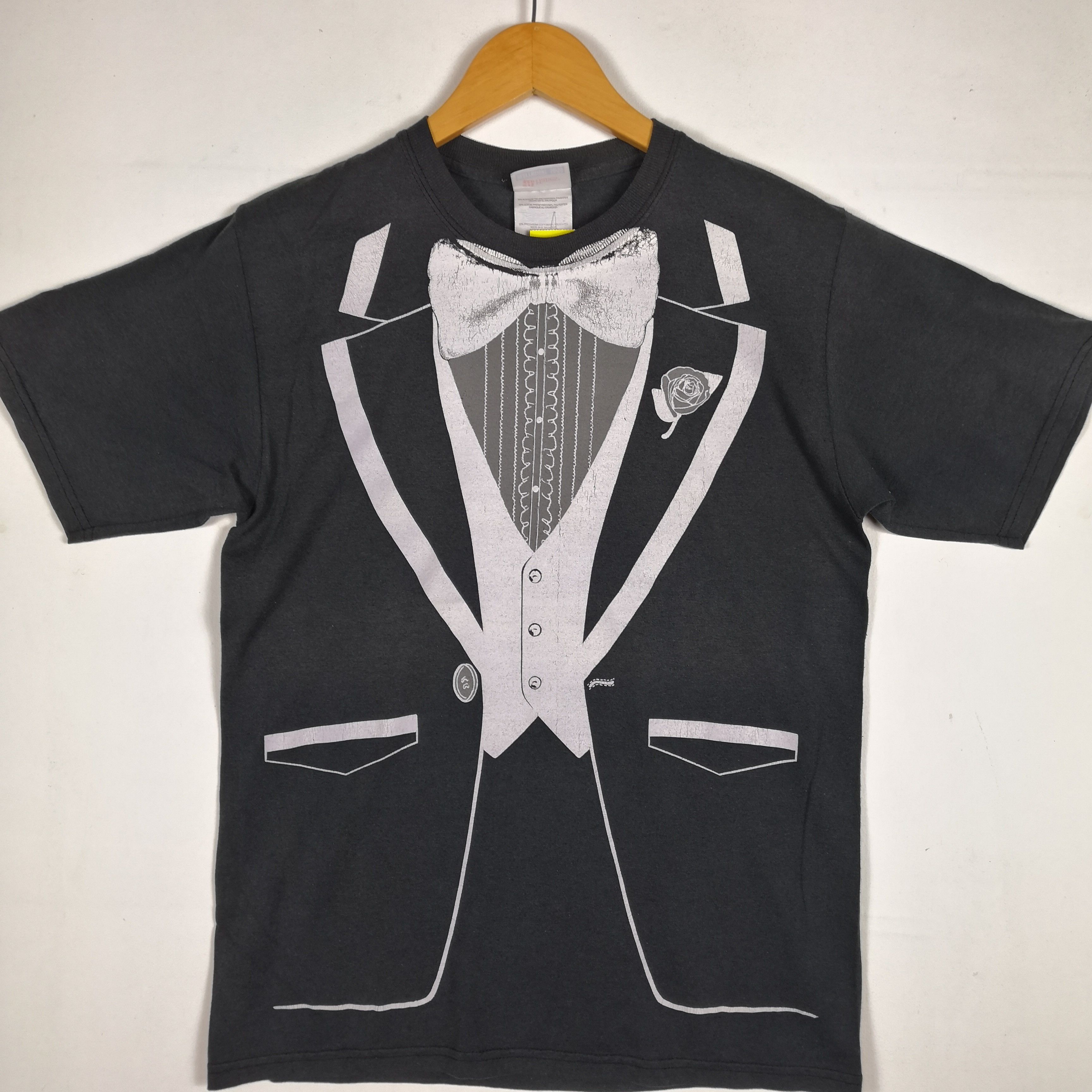 Other Vintage 90s Vest Parody T-Shirt Tuxedo Crewneck Tees Size US S / EU 44-46 / 1 - 2 Thumbnail
