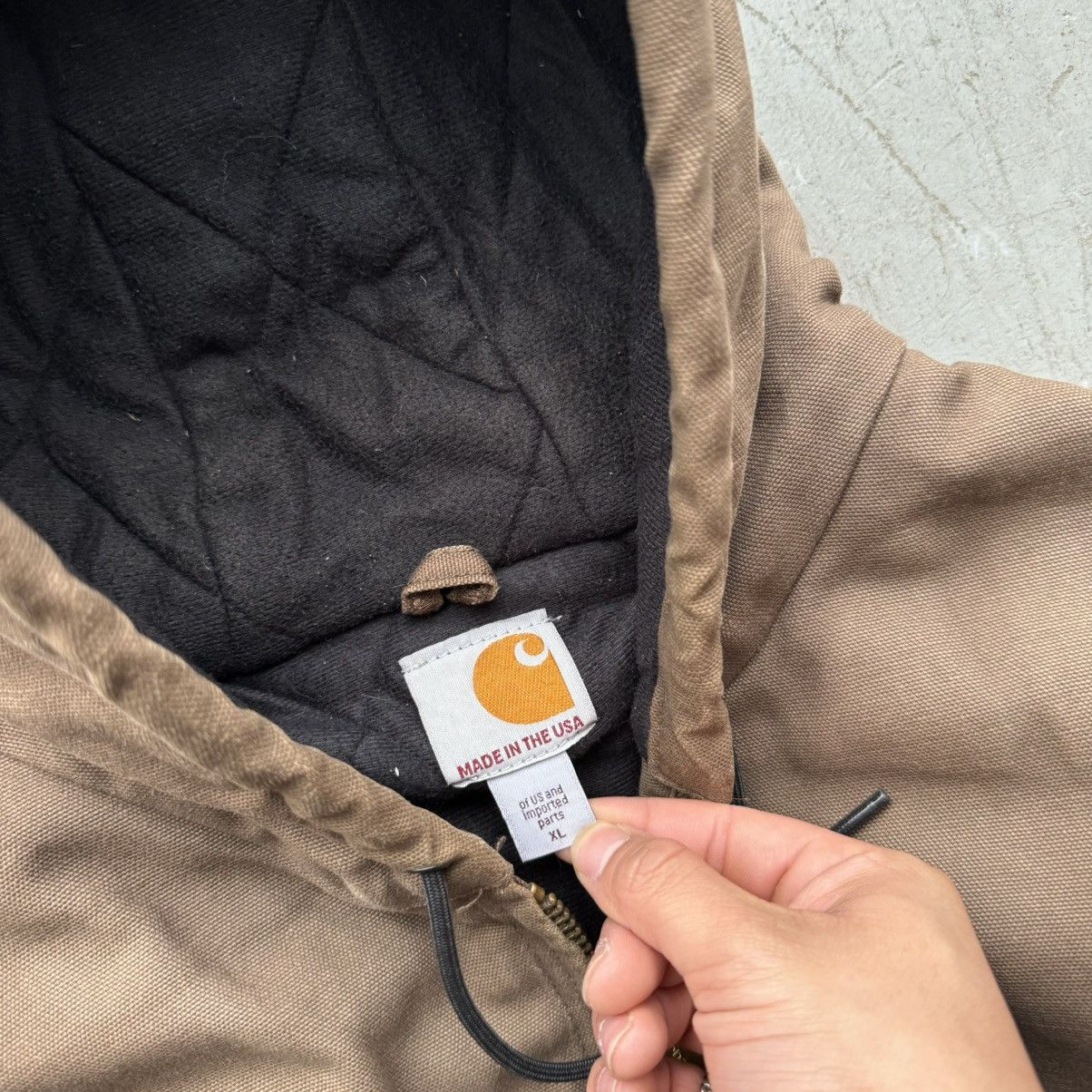 Carhartt × Vintage Vintage Carhartt Brown Faded Distressed Jacket Hoodie Size US XL / EU 56 / 4 - 2 Thumbnail