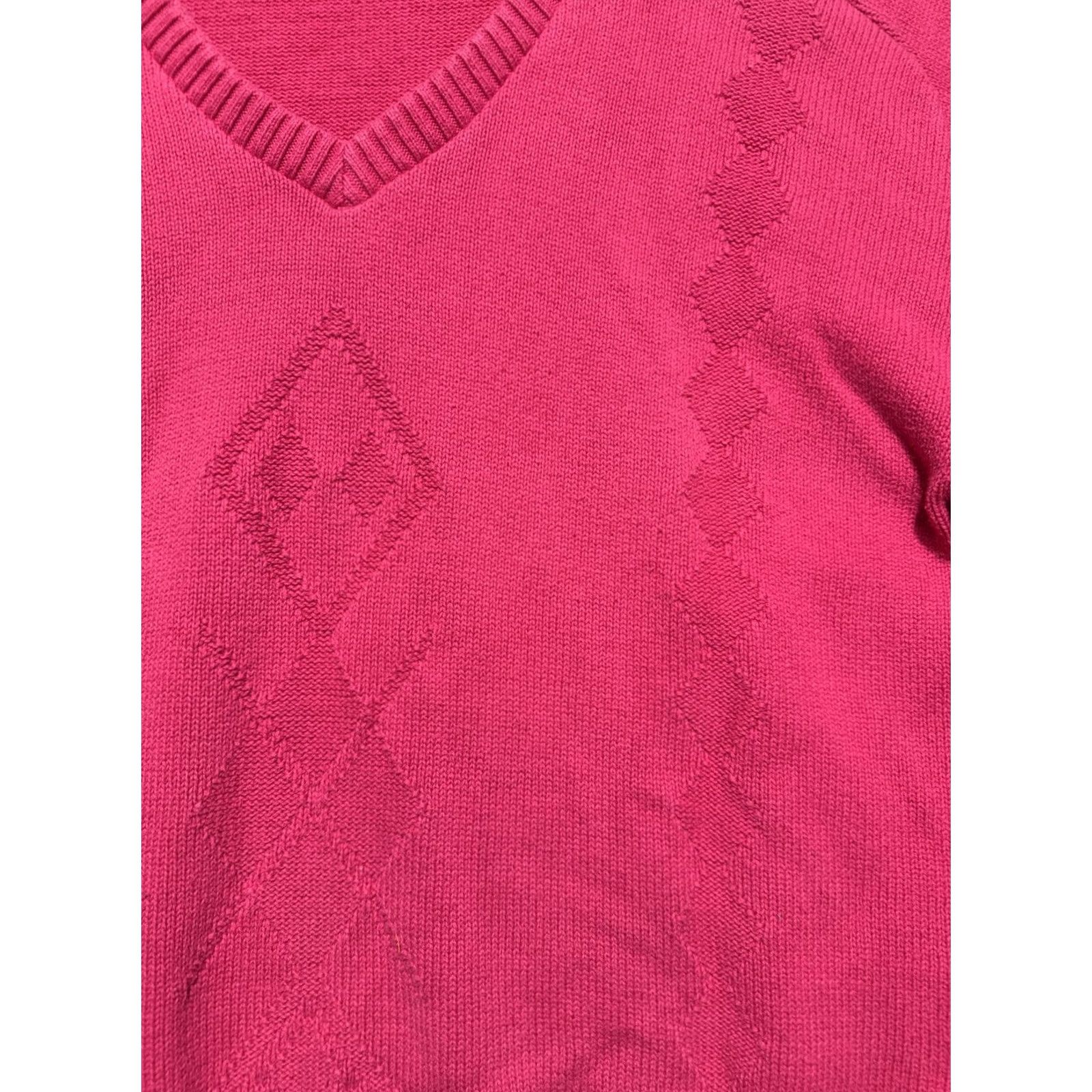 Nike VINTAGE Nike Sweater Shirt Mens L Pink 80s V-Neck Pullover Knit Red Label Regular Long Sleeve Pullover Mens 80s Size US L / EU 52-54 / 3 - 2 Thumbnail