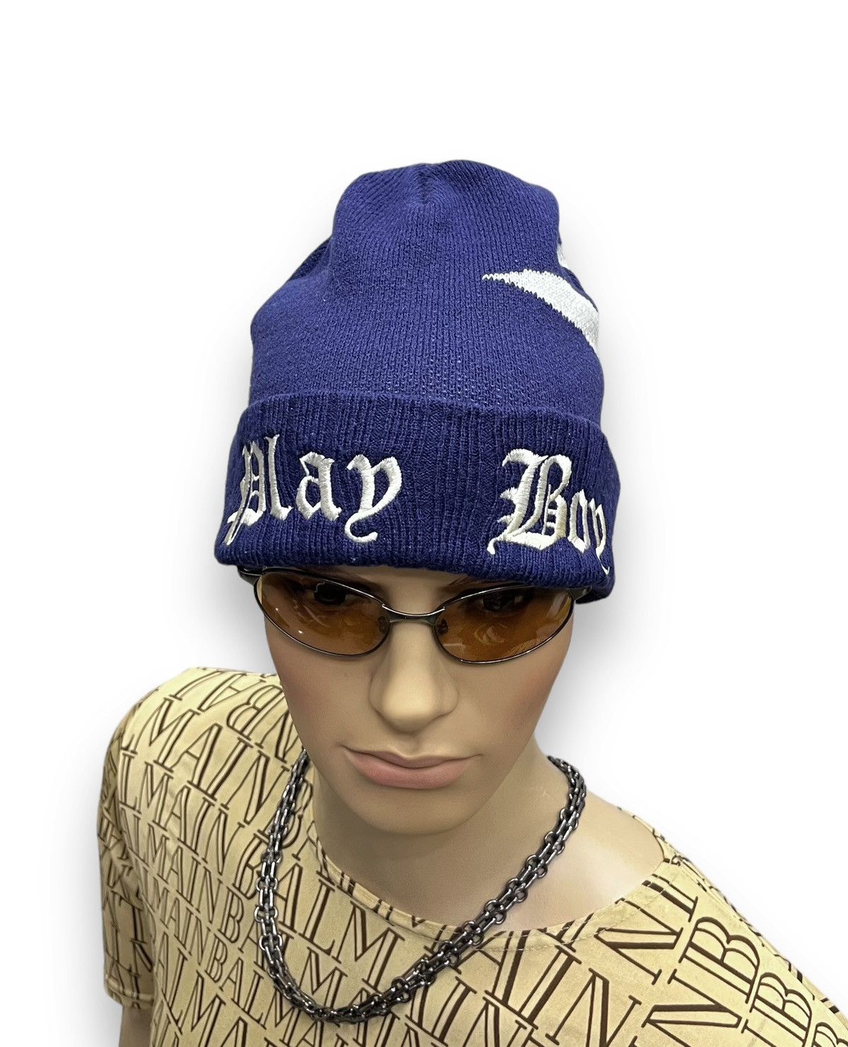Playboy FYE 90’s PLAYBOY Classis Script Spell-Out Big Bunny Beanie💥 Size ONE SIZE - 6 Thumbnail