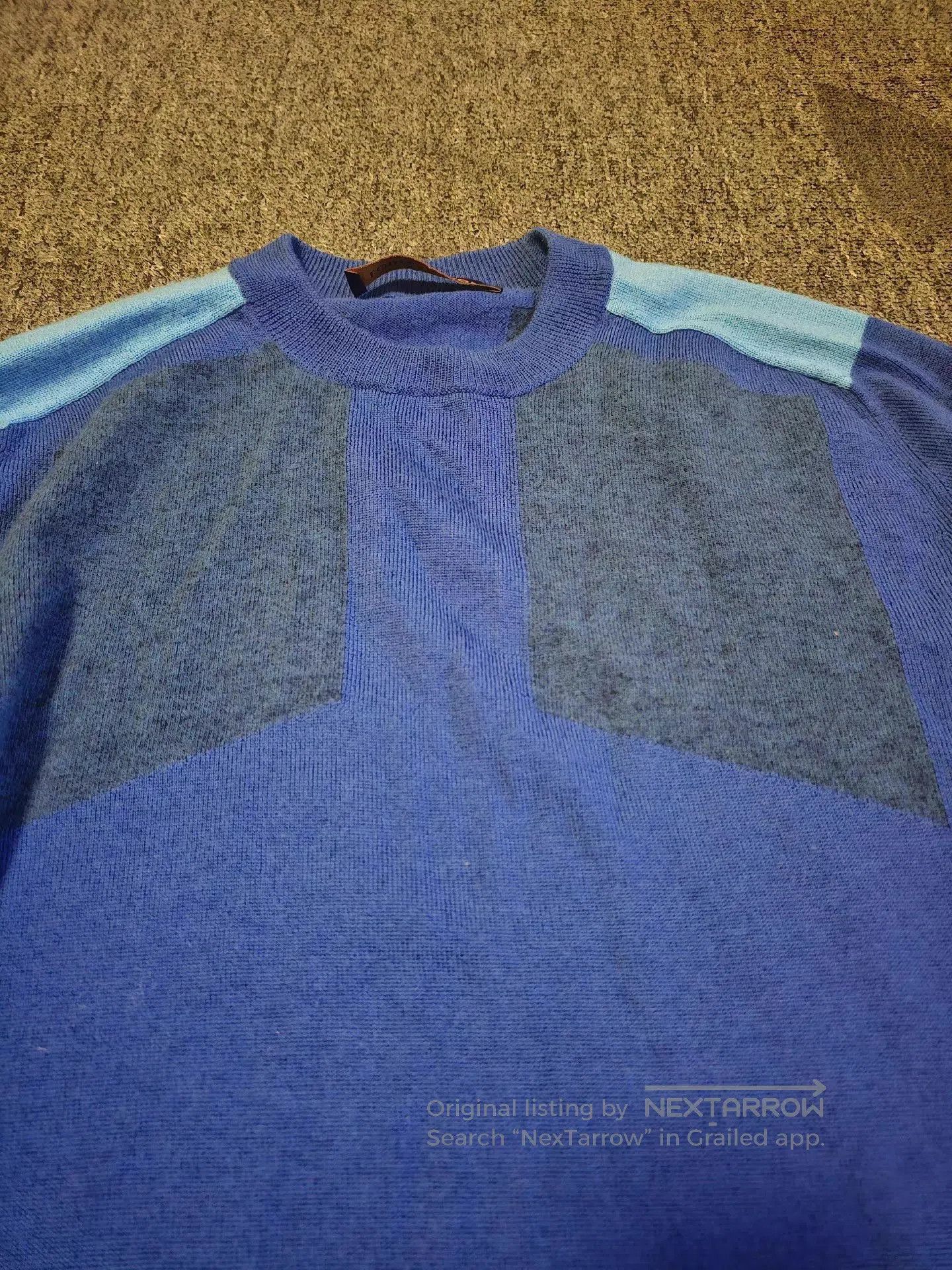 Louis Vuitton Blue Color Block Long Sleeve Sweater. Size US L / EU 52-54 / 3 - 2 Thumbnail