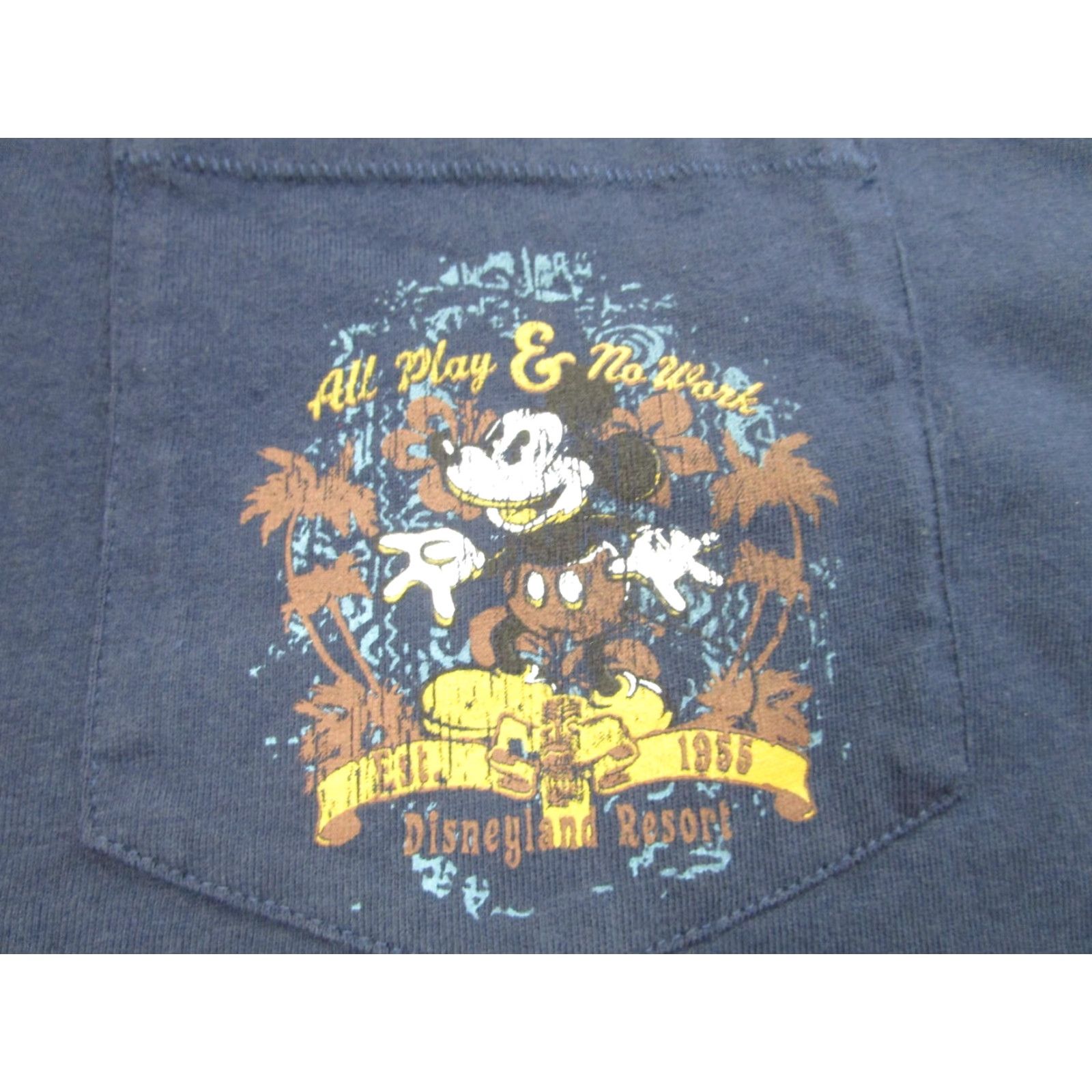 Disney VINTAGE Disneyland Resort Shirt Mickey Mouse Pocket Polo 1955 Theme Park 2XL Navy Mens Size US XXL / EU 58 / 5 - 4 Thumbnail