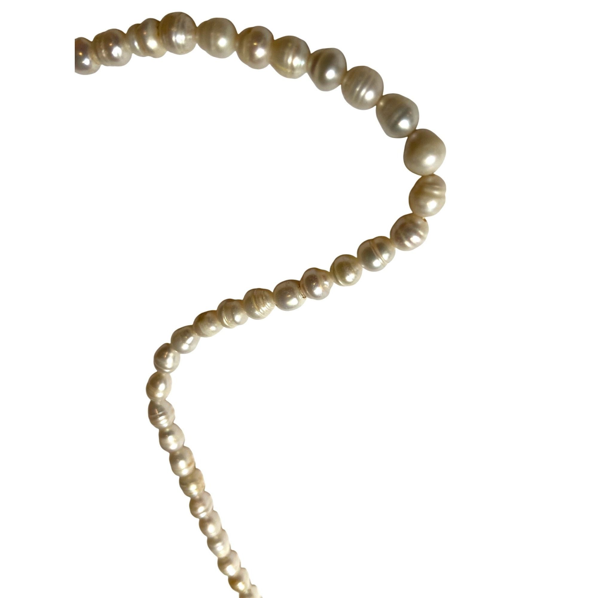 Other Freshwater Genuine Pearl Necklace W/Gold-Plated Clasp - 18" Size ONE SIZE - 7 Thumbnail