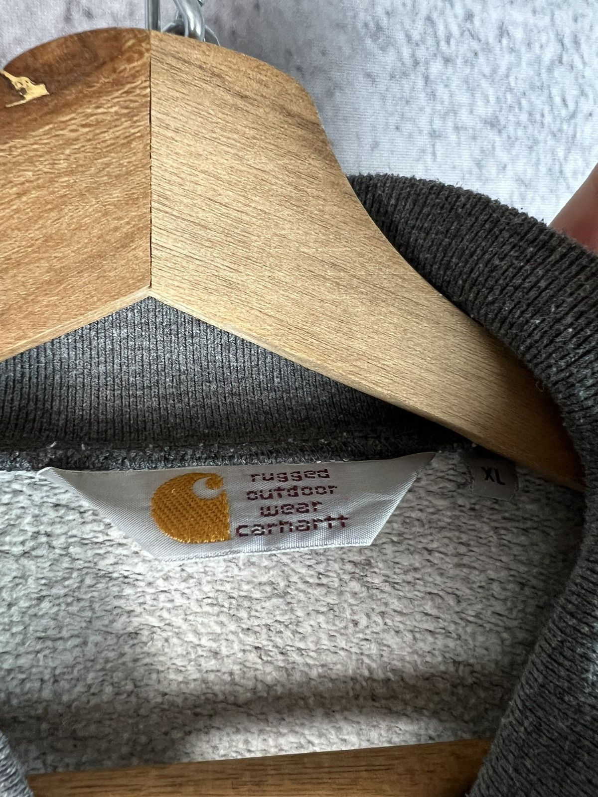 Carhartt Vintage Carhartt 90s grey Varsity Sweat Bomber Cup Jacket M Size US XL / EU 56 / 4 - 3 Thumbnail