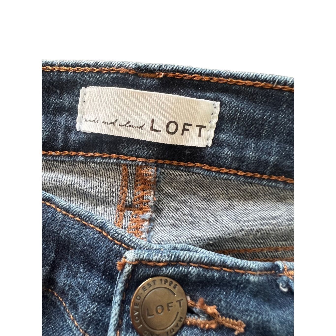 Loft Ann Taylor LOFT modern boot cut JEANS SIZE O0 Tall Size 24" / US 00 / IT 34 - 5 Thumbnail
