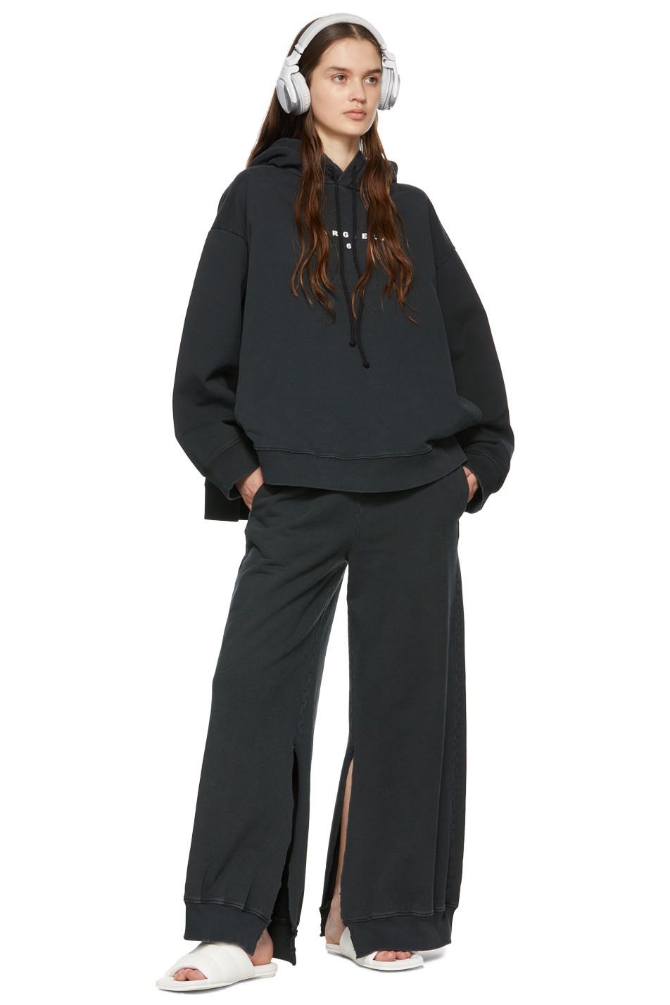 Maison Margiela MM6 Maison Margiela Vented Oversized Hoodie, Washed Black XL Size XL / US 12-14 / IT 48-50 - 6 Thumbnail