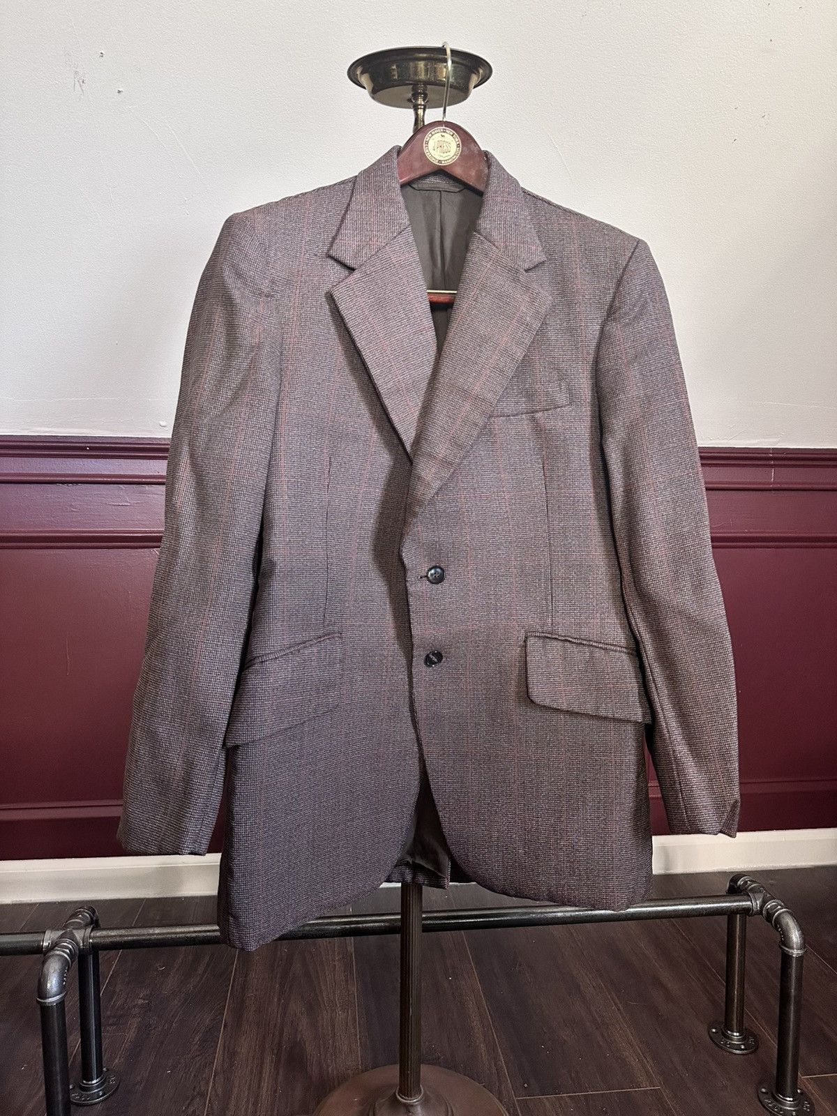 Burton BURTON vintage UK custom tailored check avant garde jacket Size 38R - 1 Thumbnail