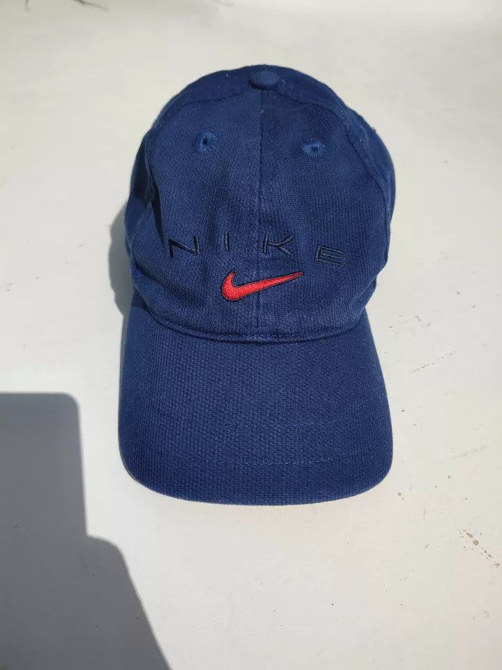 Nike Vintage Nike Hat Corduroy 80s - 90’S Blue Size ONE SIZE - 2 Thumbnail