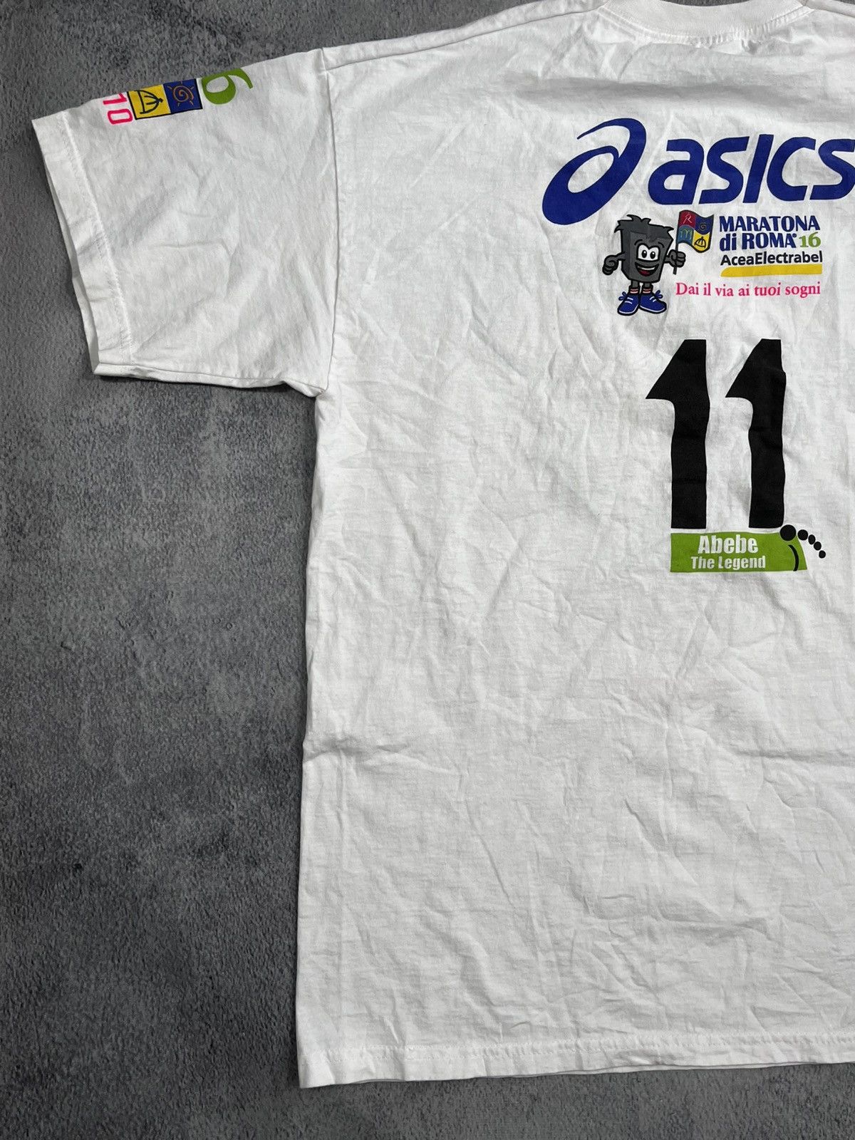 Asics × Vintage Vintage Y2K ASICS 2010 Roma marathon big logo tee XL Size US XL / EU 56 / 4 - 10 Thumbnail