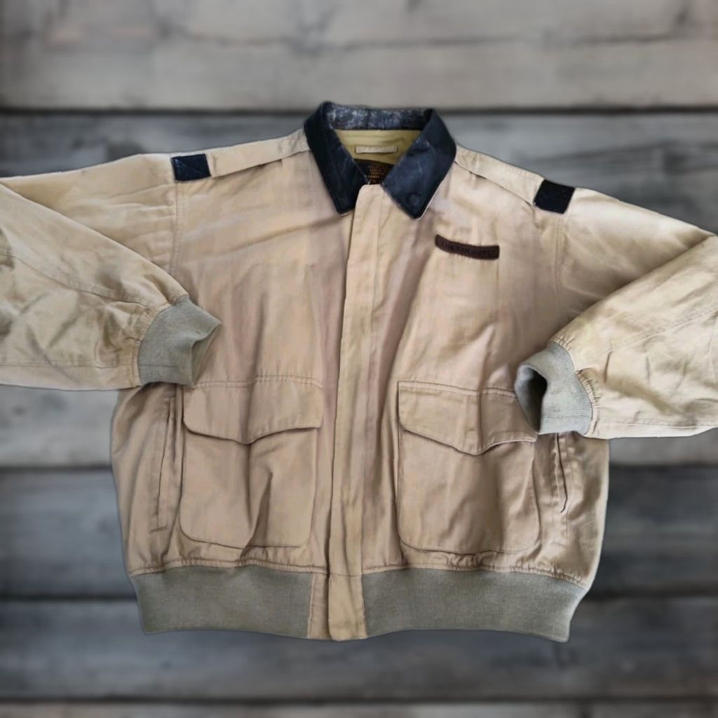 VINTAGE Cockpit USA Flight Bomber Jacket Type A-2 USAAF Army Air - Main Image