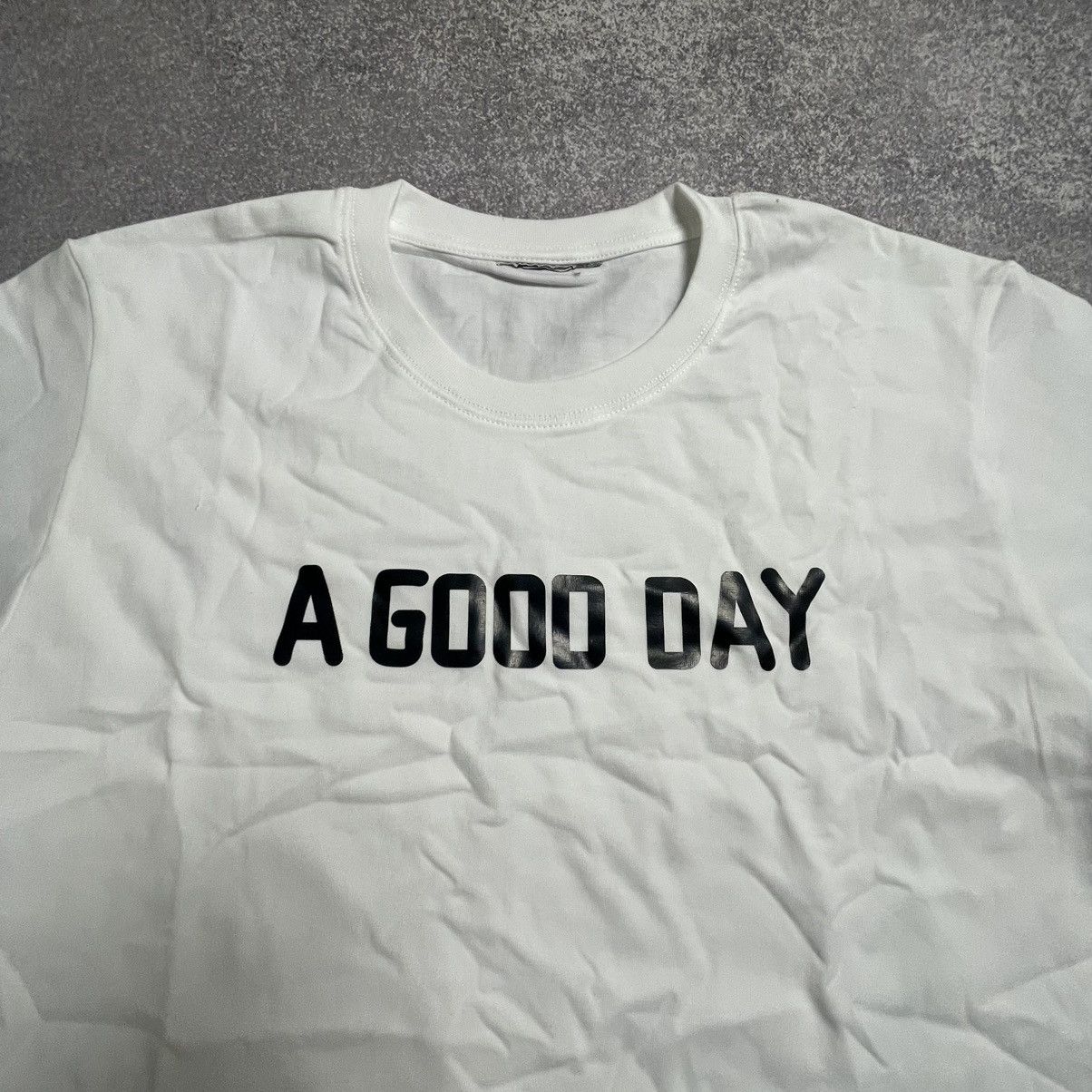 Pre-owned Humor X Hype Humor “what Is A Good Day?” Adult Y2k Big Logo T Shirt In White