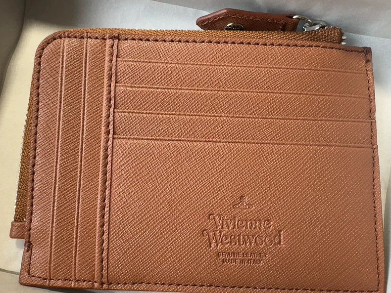 Vivienne Westwood Vivienne Westwood Saturn Logo zipper clip, coffee brown Size ONE SIZE - 2 Thumbnail