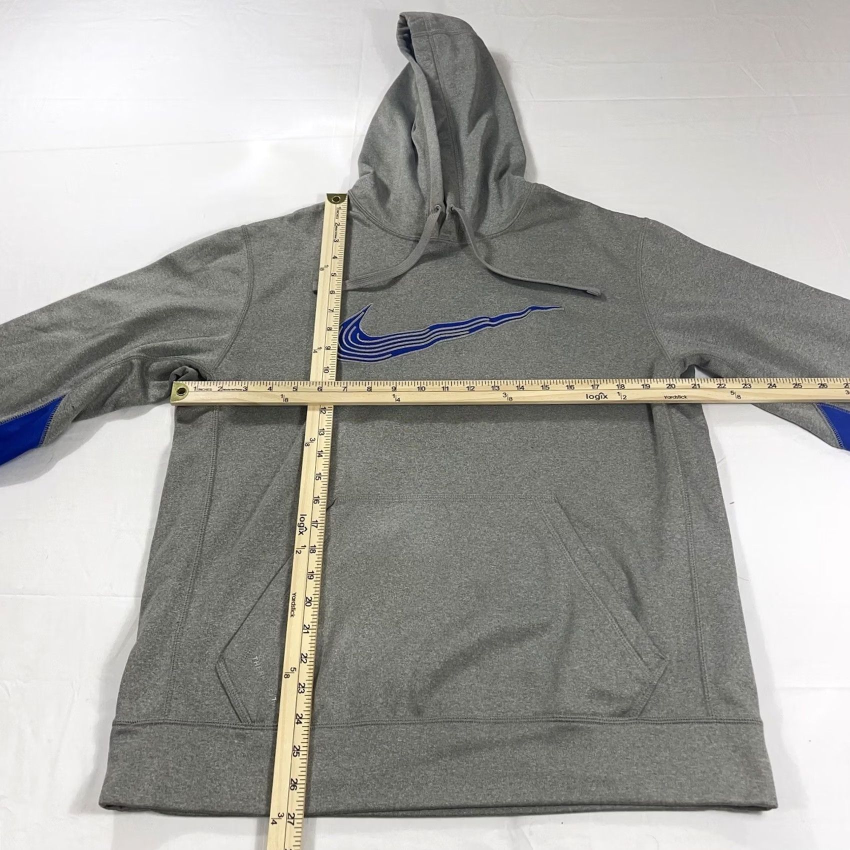 Nike Nike ThermaFit Annihilator Hoodie Swoosh Gray Blue Knockout 586289-063 M Adult Hoodie Pullover Logo Embroidered Size US M / EU 48-50 / 2 - 3 Thumbnail
