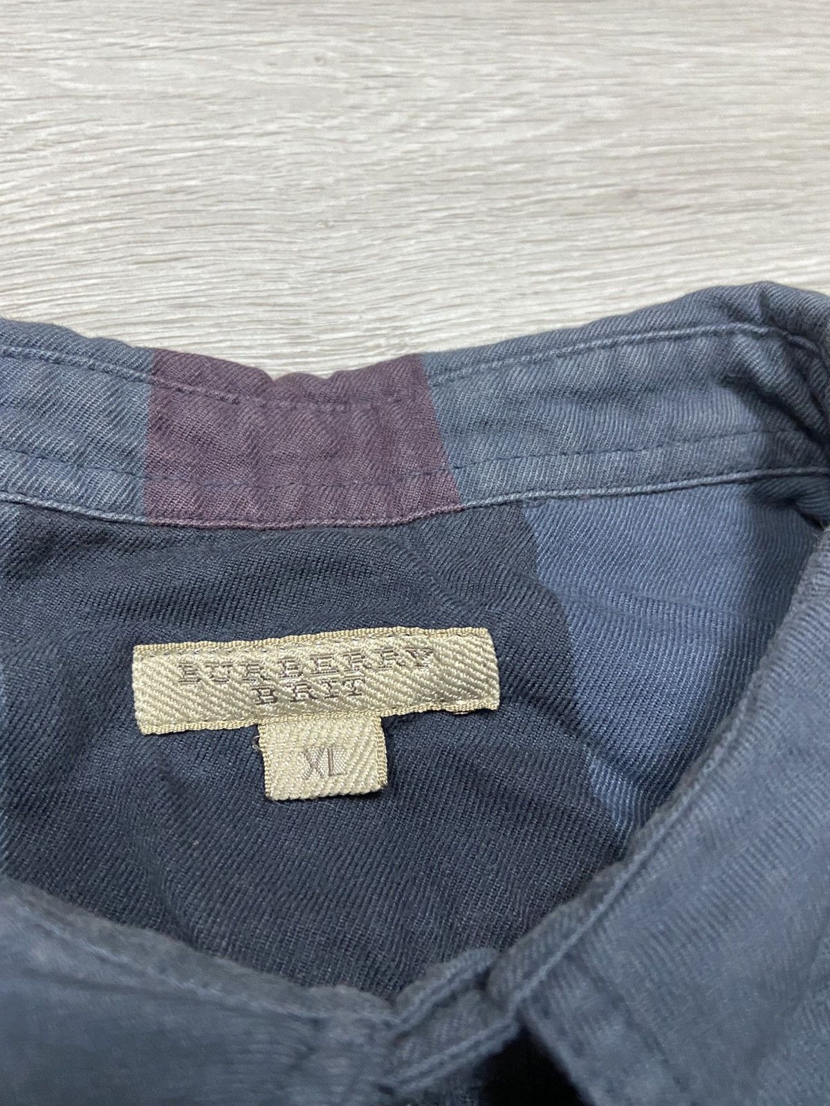 Burberry Burberry Brit shirt nova check dark blue overprint vintage Size US XL / EU 56 / 4 - 4 Thumbnail
