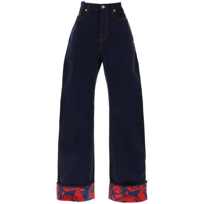 o1s22i1n0424 Denim Curved Leg Jeans in Blue