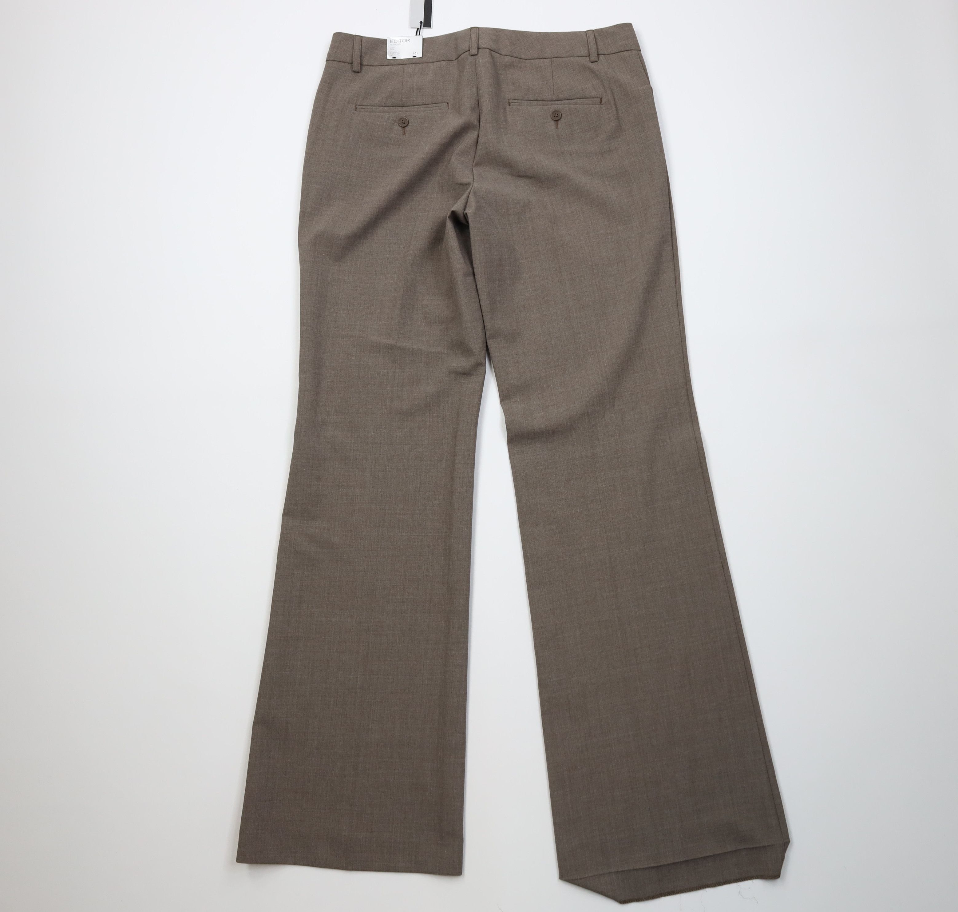 Express Deadstock Vtg Y2K Express Editor Wide Leg Chino Pants Size 32" / US 10 / IT 46 - 10 Thumbnail
