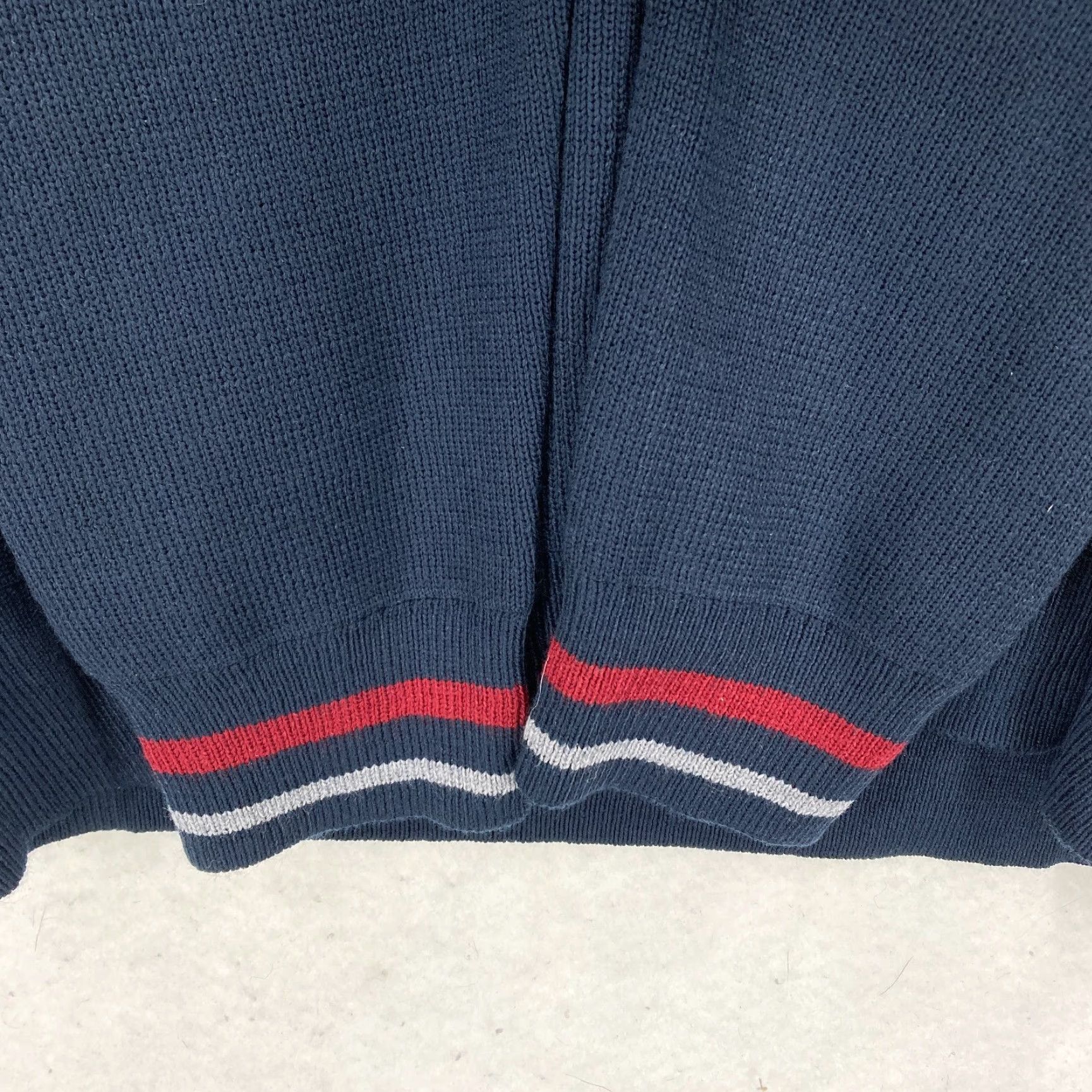 Brooks Brothers Brooks Brothers NetJets Merino Wool Quarter Zip Sweater Mens XL Navy Blue Preppy Size US XL / EU 56 / 4 - 3 Thumbnail