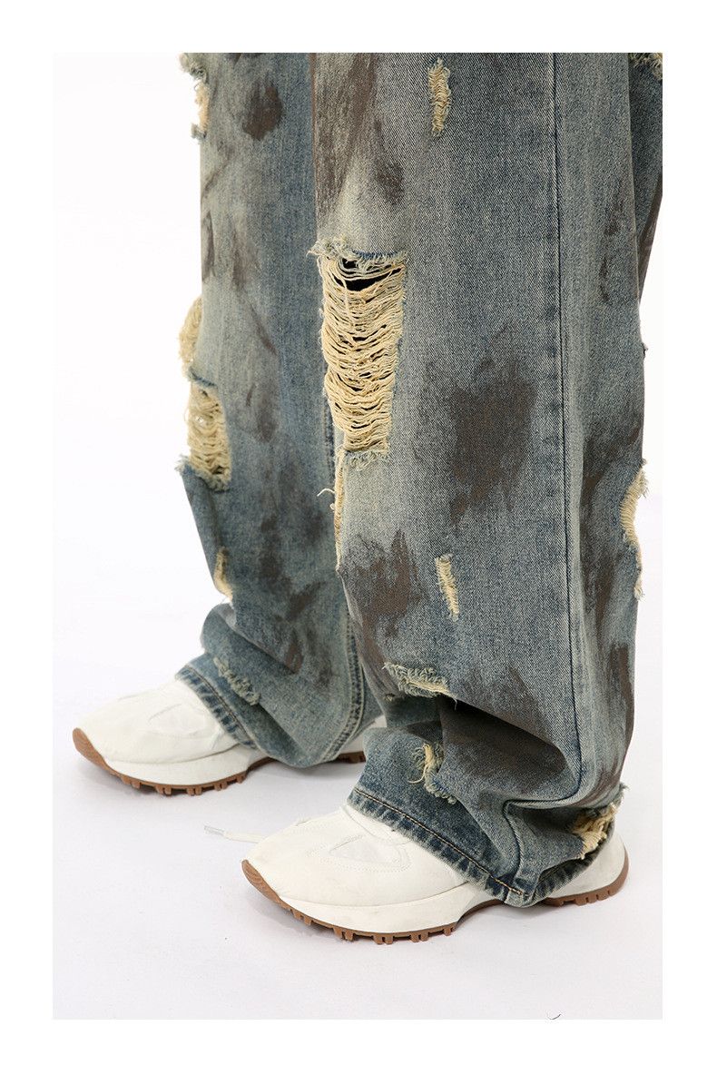 Japanese Brand × Vintage Hole Denim Ripped Jeans Size US 33 - 7 Thumbnail