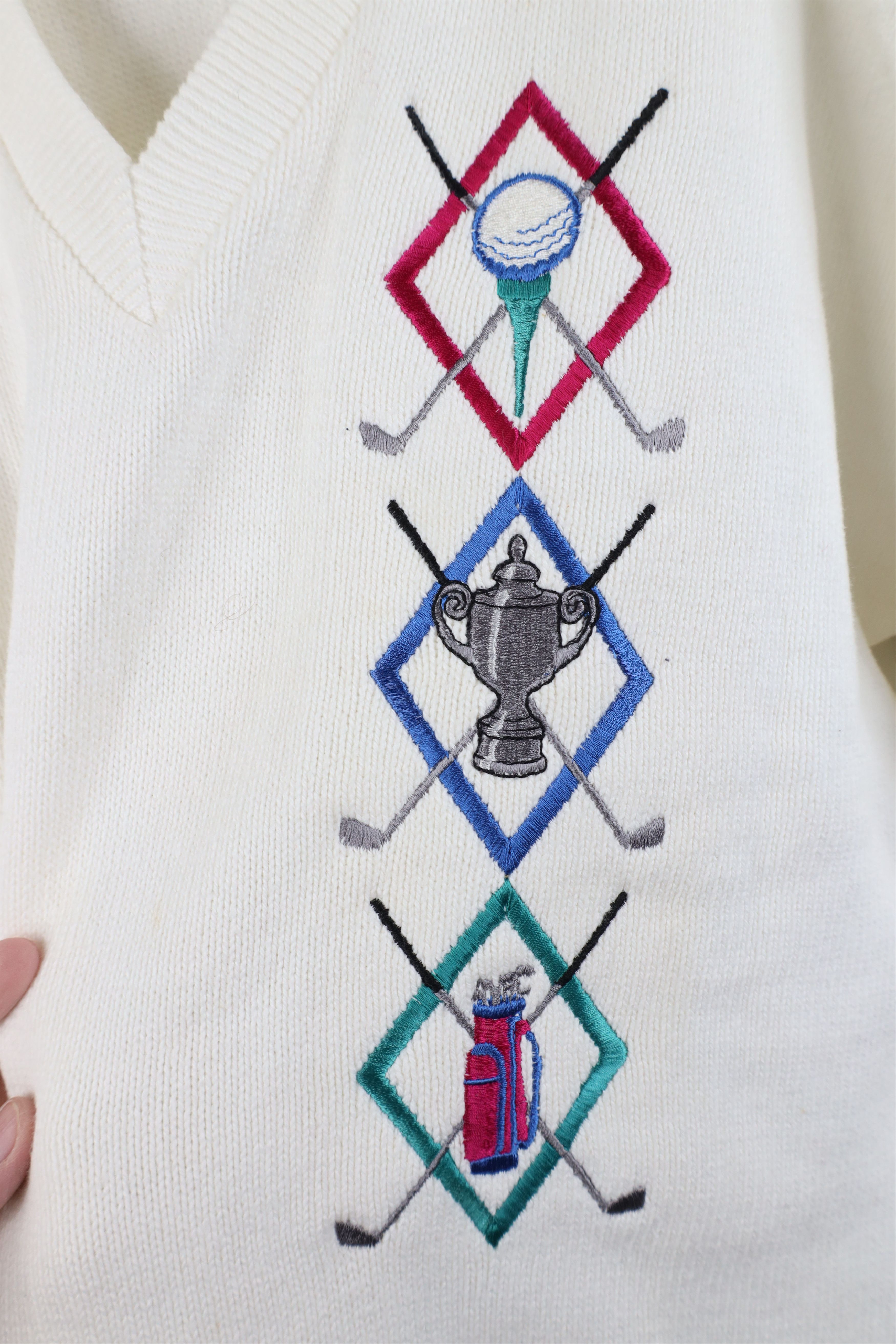 Vintage Deadstock Vintage 90s Streetwear Golf Knit Sweater USA Size US L / EU 52-54 / 3 - 4 Thumbnail