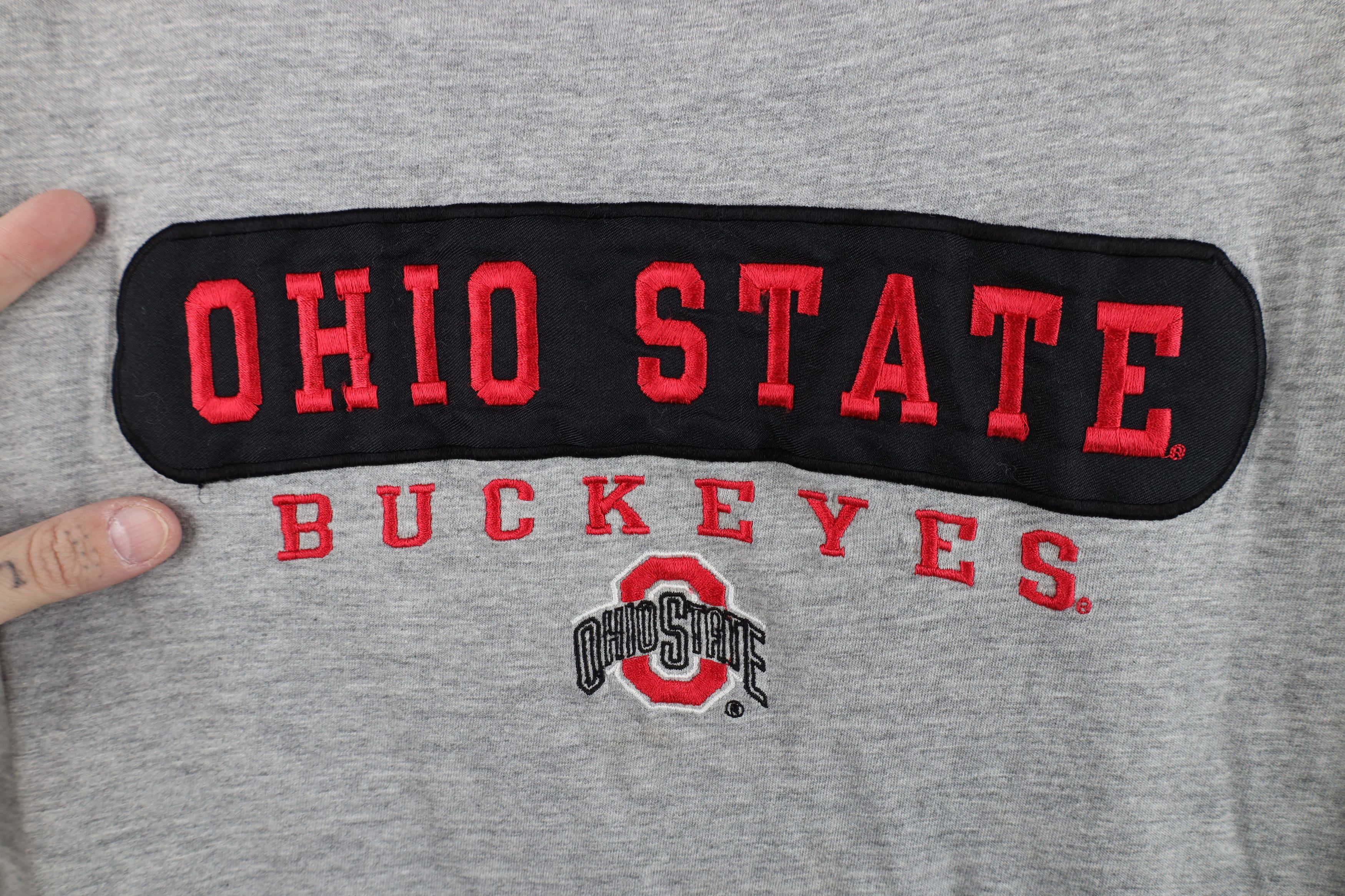 Vintage Vintage 90s Y2K Ohio State University Ringer T-Shirt Gray Size US XL / EU 56 / 4 - 4 Thumbnail
