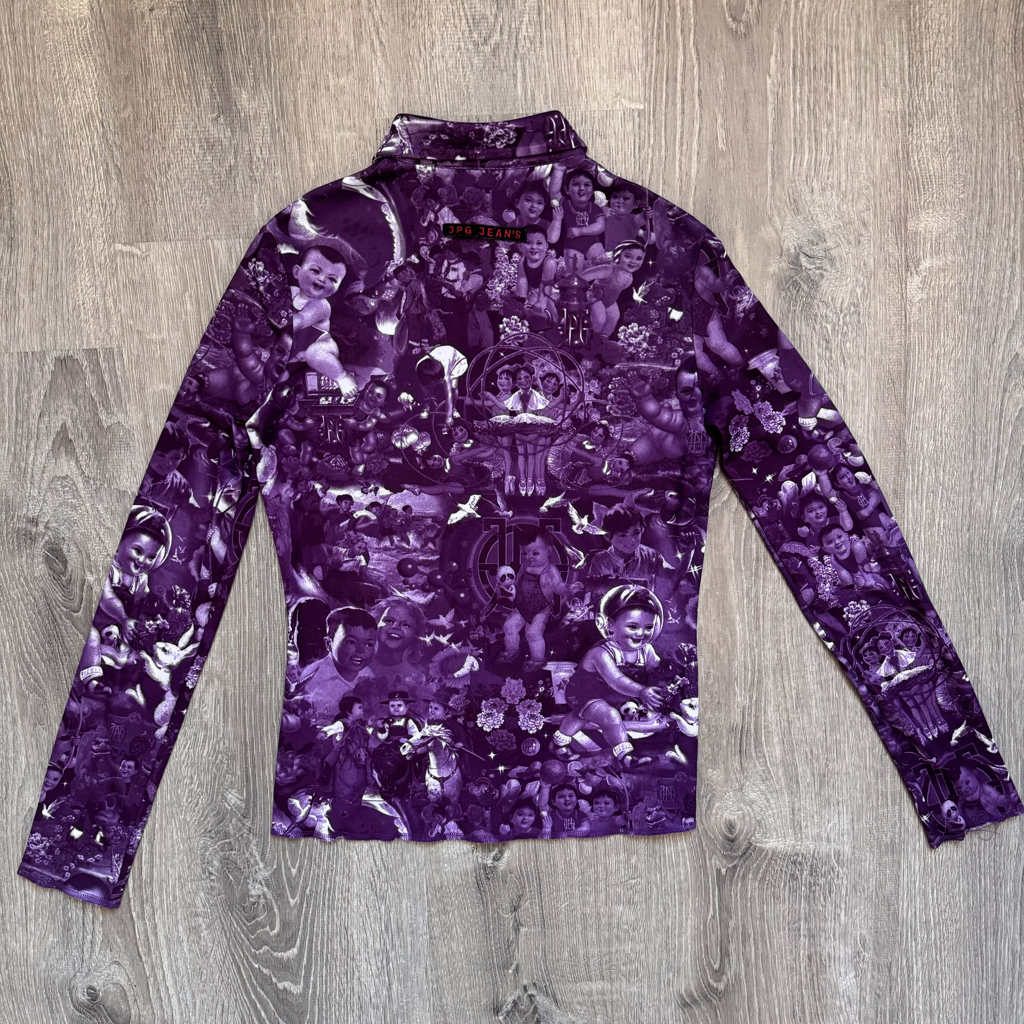 Jean Paul Gaultier Jean Paul Gaultier Chinese Baby Propaganda Purple Shirt Size US S / EU 44-46 / 1 - 2 Thumbnail
