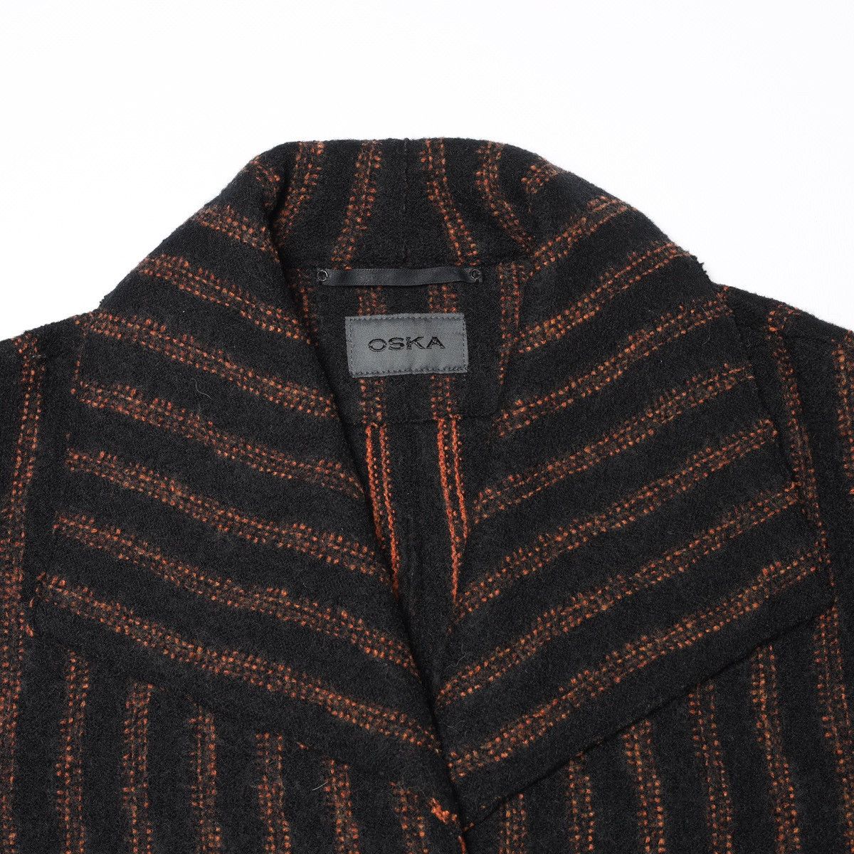 OSKA Oska Boiled Moessmer Striped Wool Jacket Abukir Cape Coat Size M / US 6-8 / IT 42-44 - 8 Thumbnail