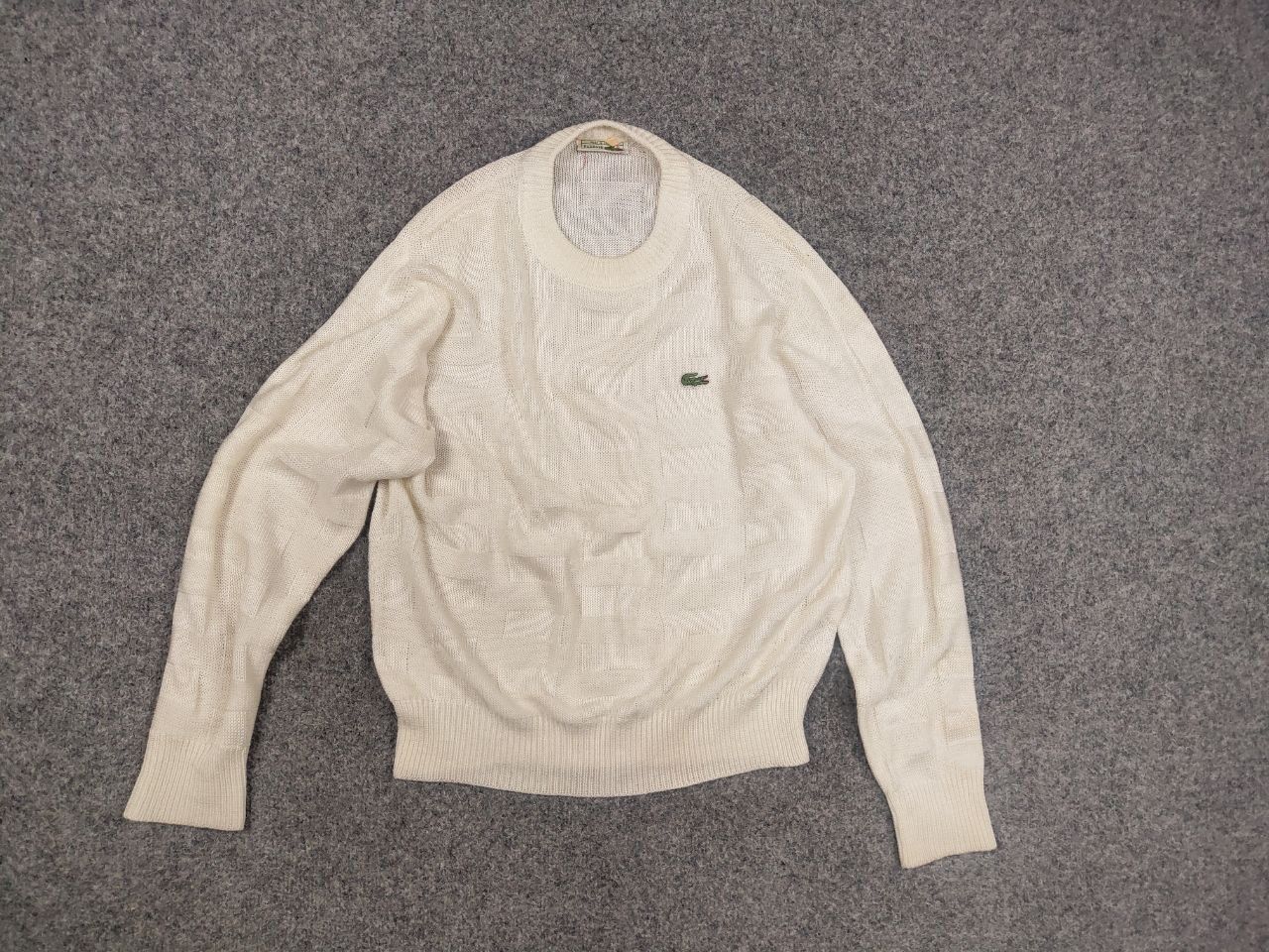 Lacoste Vintage 90's Lacoste Chemise Textured knit Crew Shek sweater Size US M / EU 48-50 / 2 - 8 Thumbnail