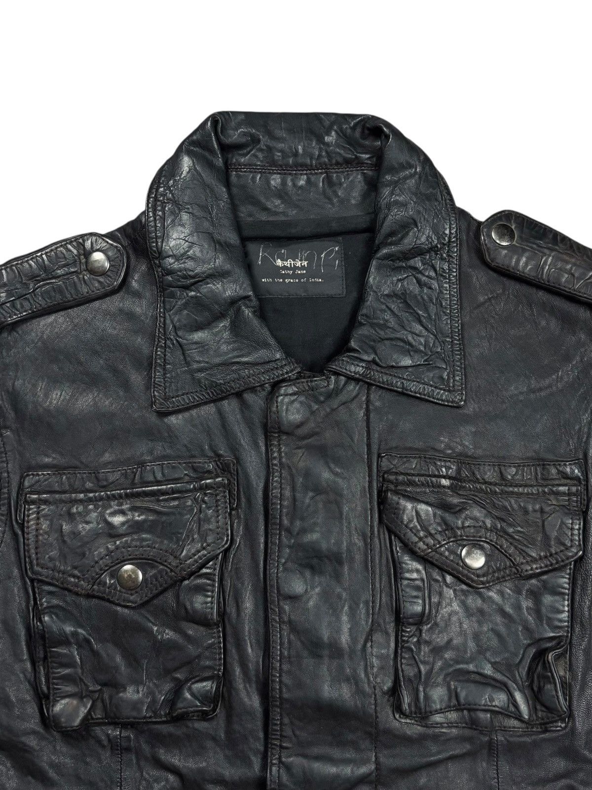 Ekam 2000s Cathy Jane Apocalypse Style Rider Vest Leather Jacket Size US M / EU 48-50 / 2 - 6 Thumbnail