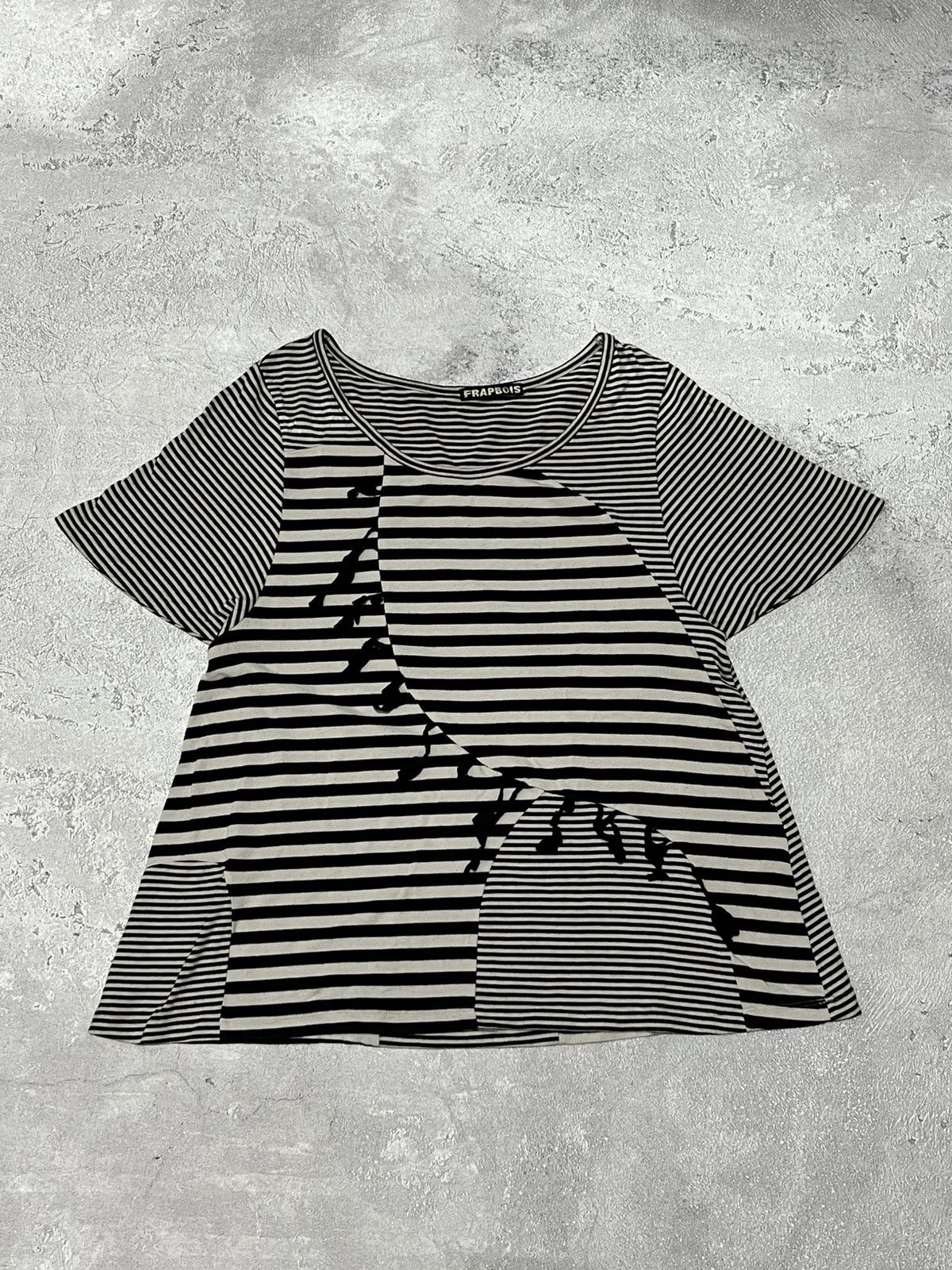 Frapbois × Issey Miyake × Japanese Brand Frapbois Stripe Tee Issey Miyake Size S / US 4 / IT 40 - 1 Thumbnail