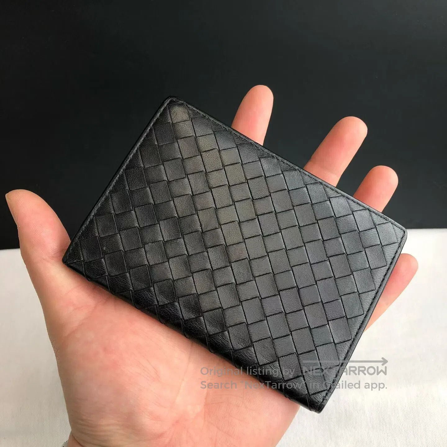 Bottega Veneta BV Black Woven Foldable Passport Card Case. Size ONE SIZE - 5 Thumbnail