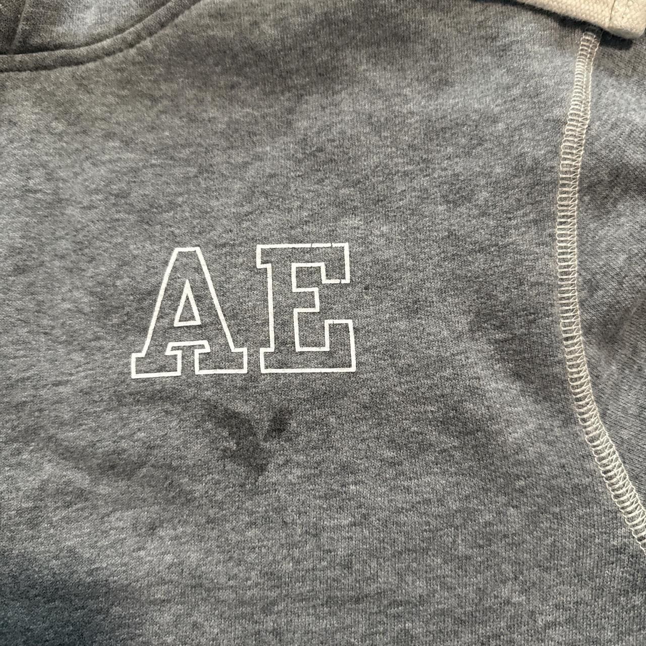 American Eagle Outfitters Grey American Eagle Hoodie w/ White Accents Size US S / EU 44-46 / 1 - 2 Thumbnail