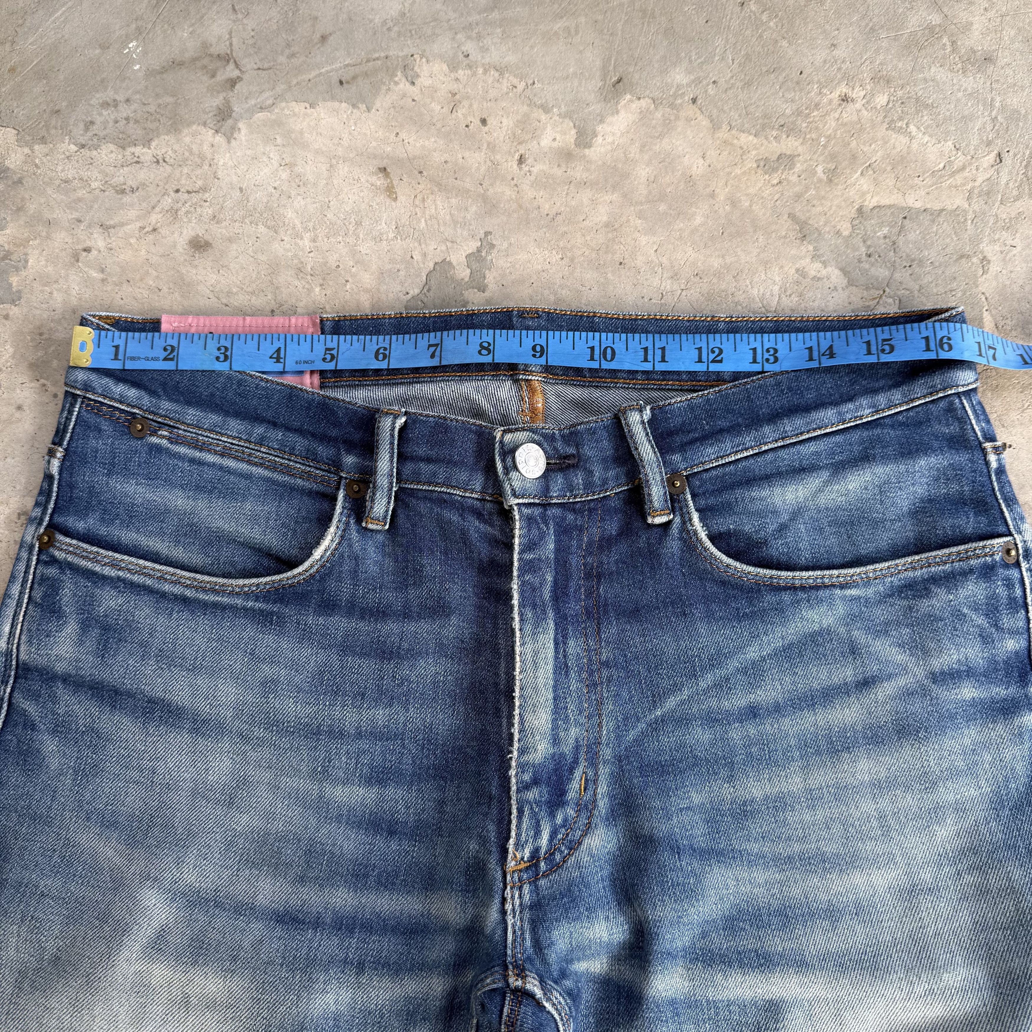 Acne Studios W33 ACNE STUDIO SLIM FADED STONEWASH DENIM JEAN PANTS Size US 33 - 7 Thumbnail