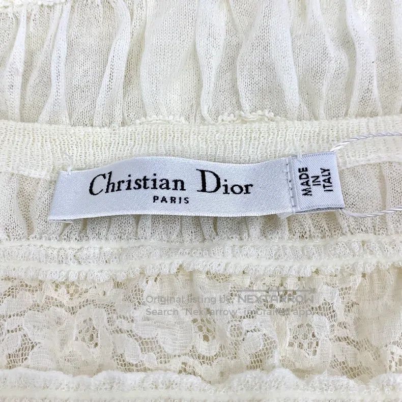 Dior Dior Beige cotton single-breasted long-sleeved lace jacket Size XS / US 0-2 / IT 36-38 - 5 Thumbnail